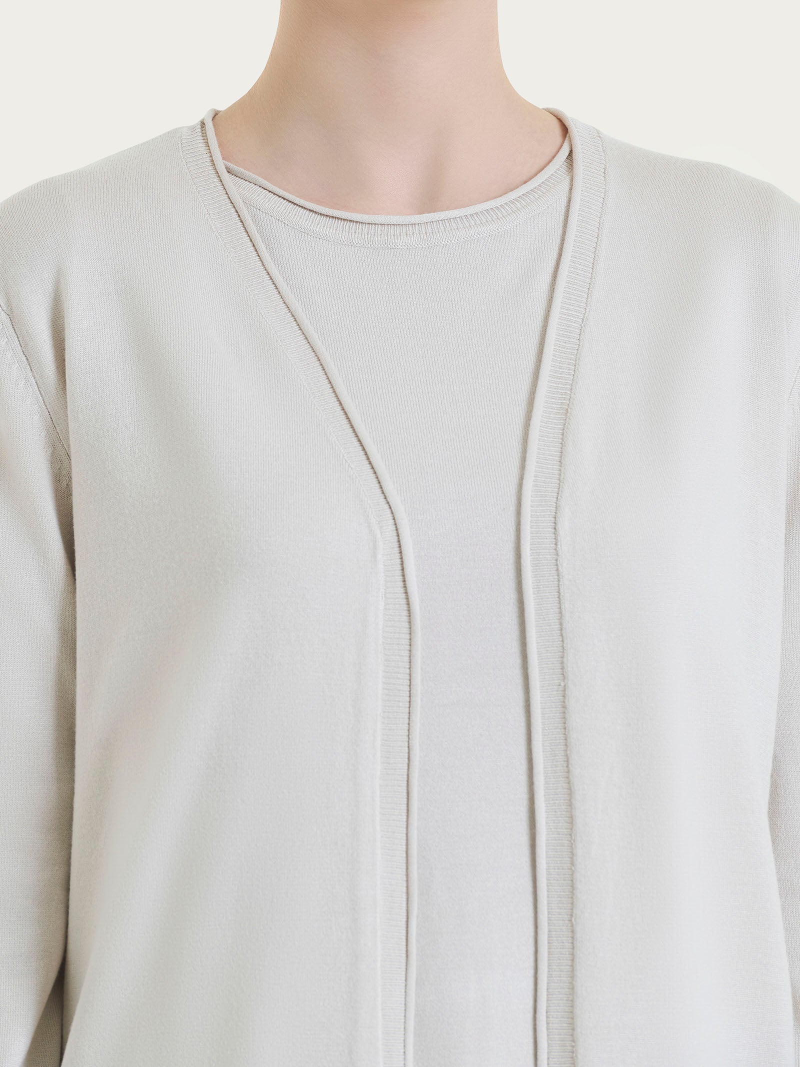 Ragno Summertime Cardigan Aperto cardigan Champignon leggero