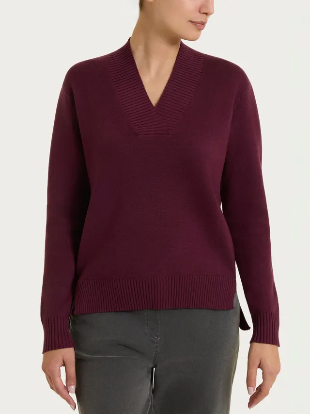 Ragno Super Soft maglia asimmetrica scollo V fig morbida