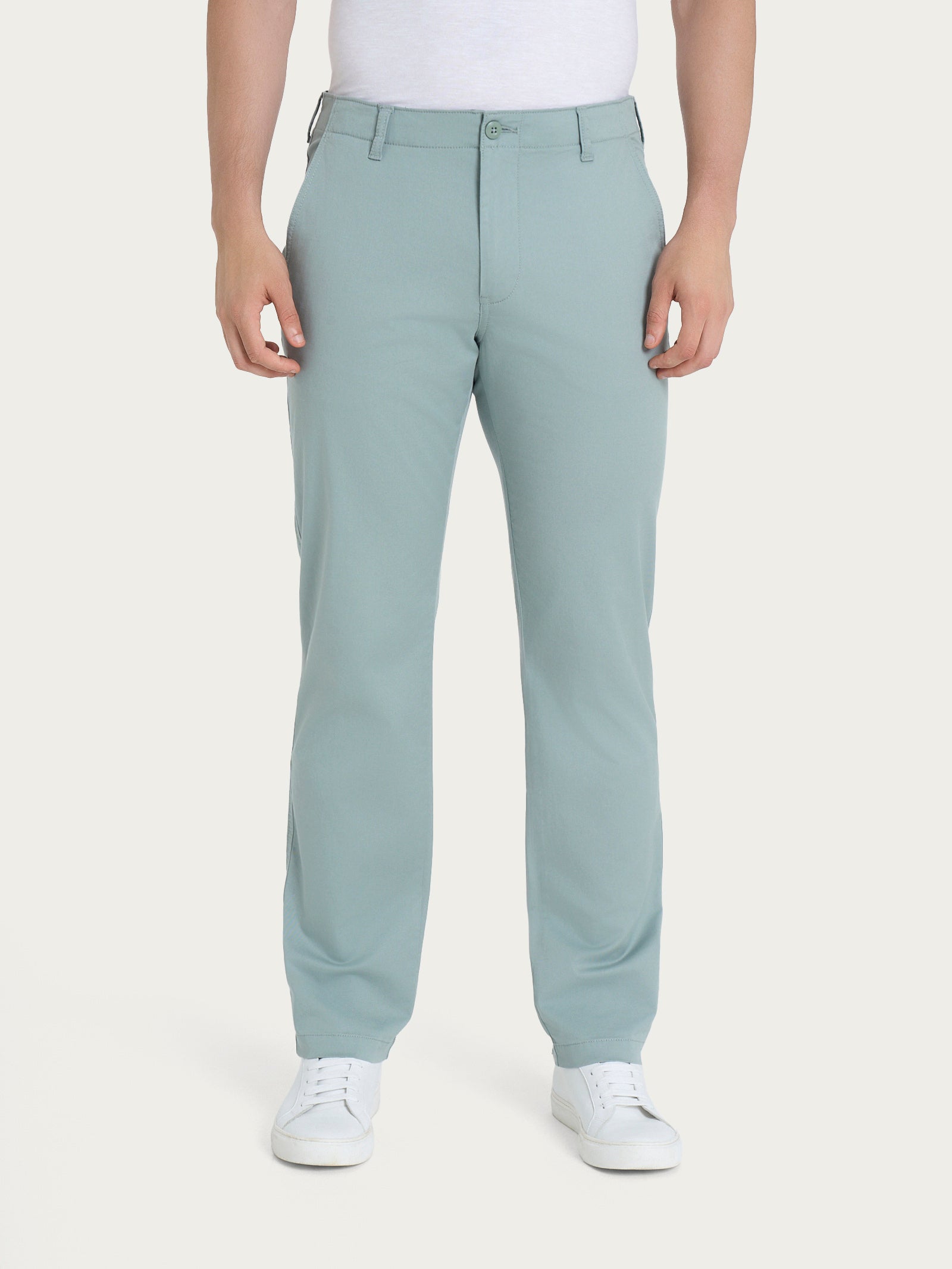 Ragno The Chino pantalone chino Iceberg Green cotone elasticizzato