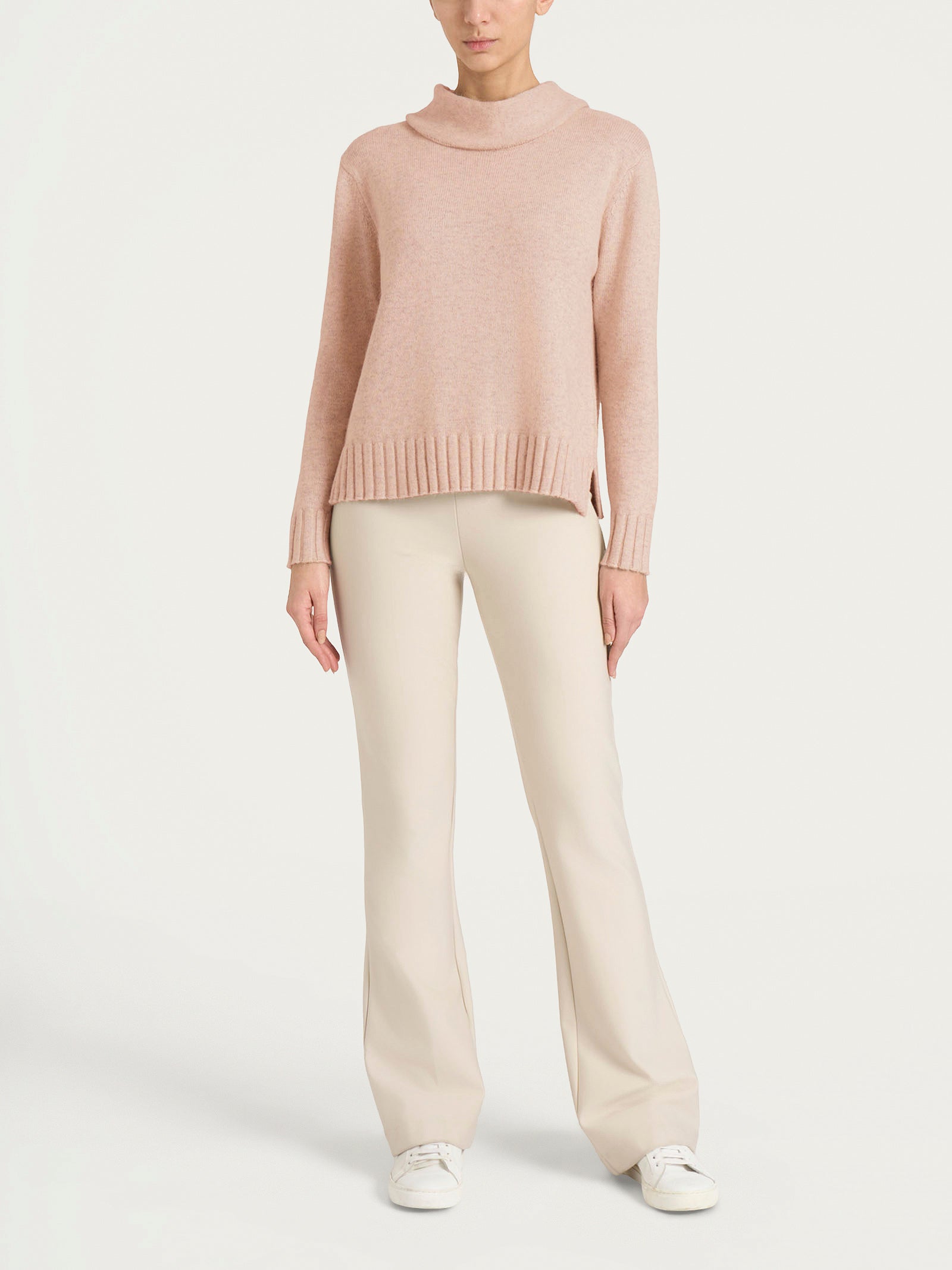 Ragno Natural Soft maglia collo ciambella Cameo Rose calda