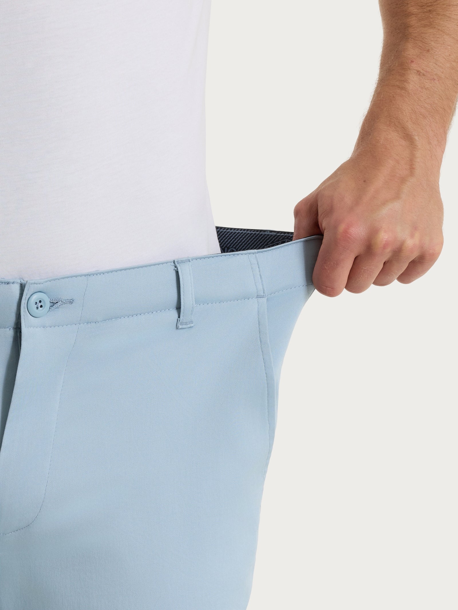 Ragno Satin Power Pantalone Chino Dusty Blue Cotone