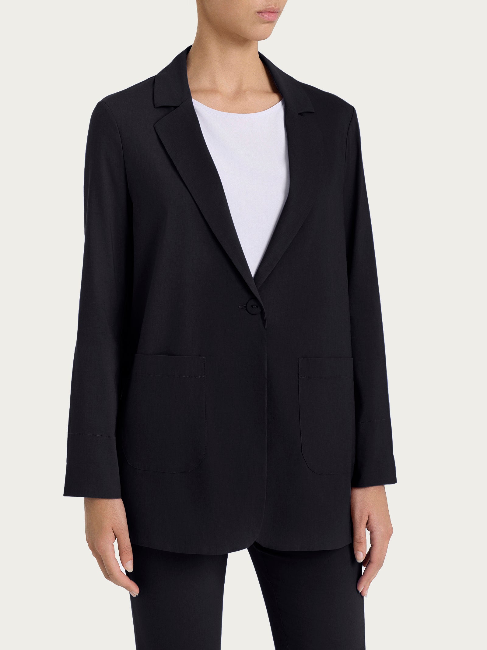 Ragno Super Fresh blazer nero donna leggero destrutturato