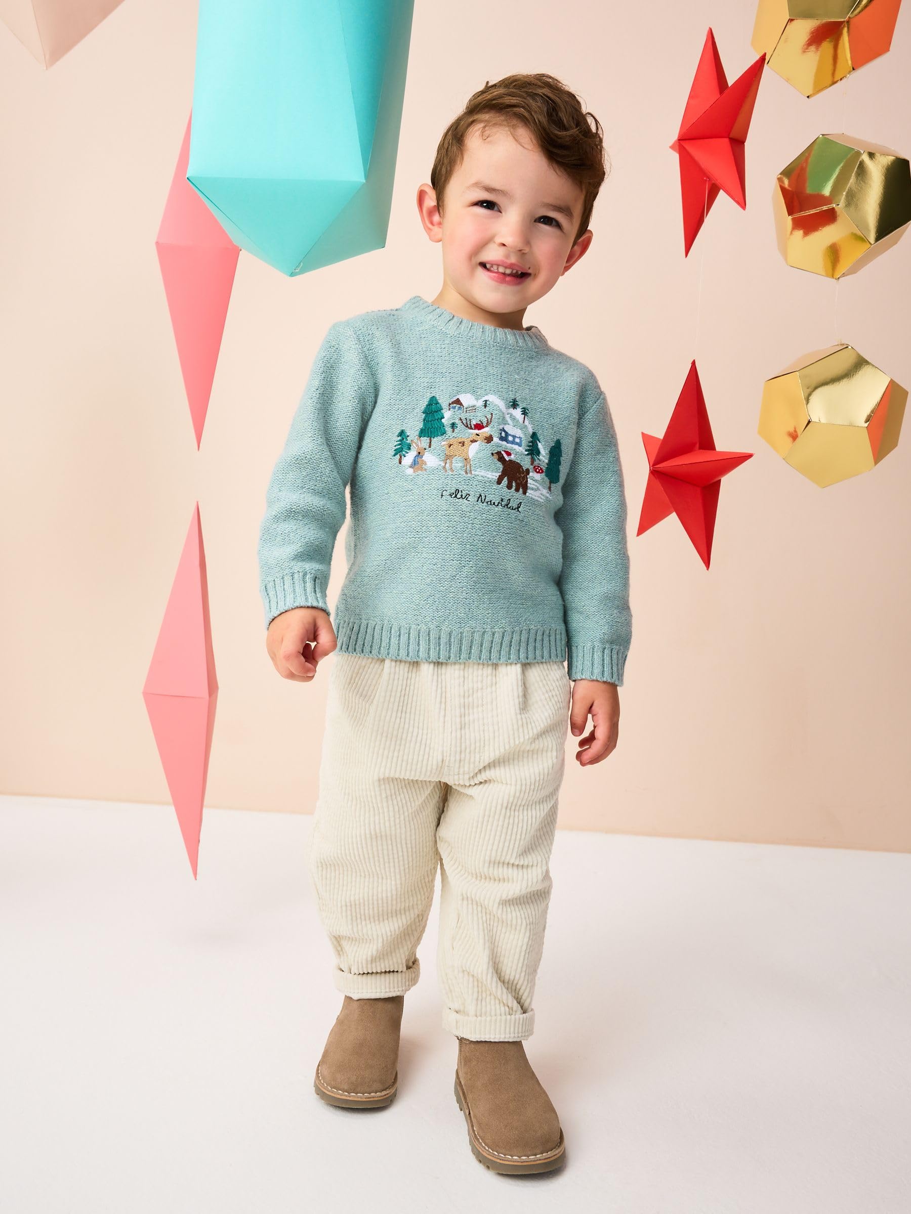 Next Maglia Natale Bambino Lavorata a Maglia Mineral Blue