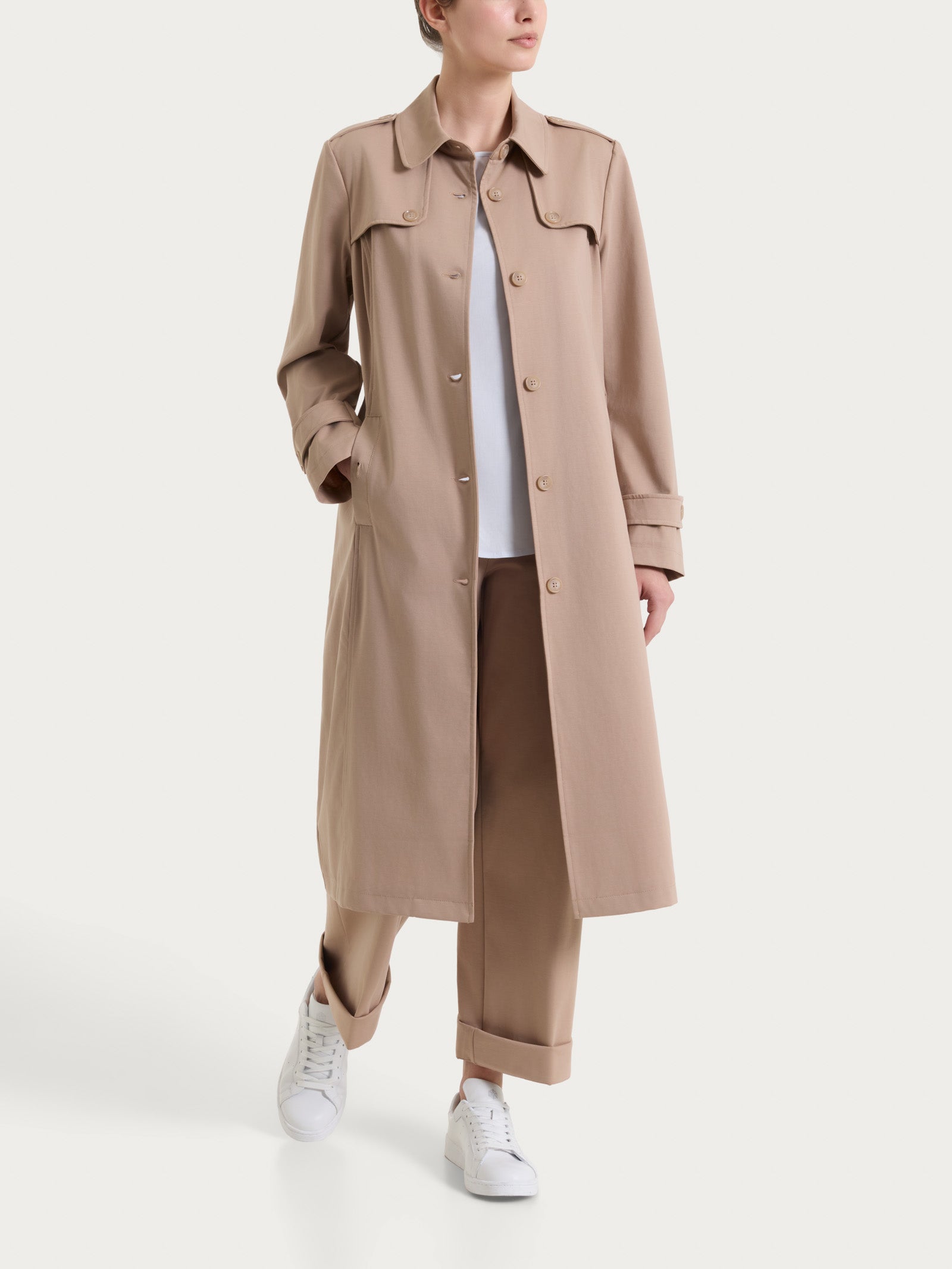 Ragno Compact Light trench lungo Compact Light warm taupe