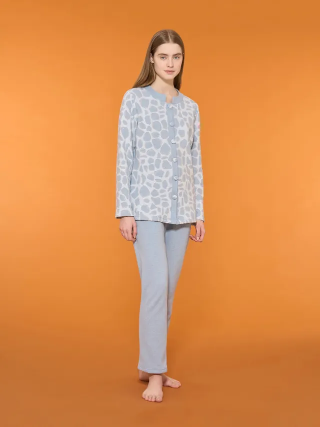 Ragno Sweet Emotion Pigiama Lungo Aperto Fant.Nebbia animalier