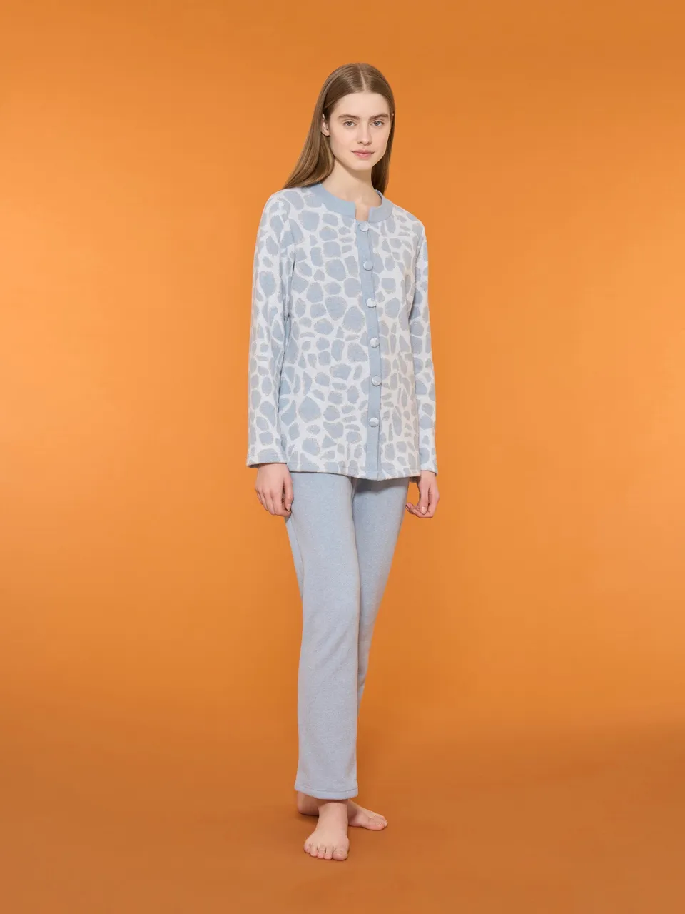 Ragno Sweet Emotion Pigiama Lungo Aperto Fant.Nebbia animalier