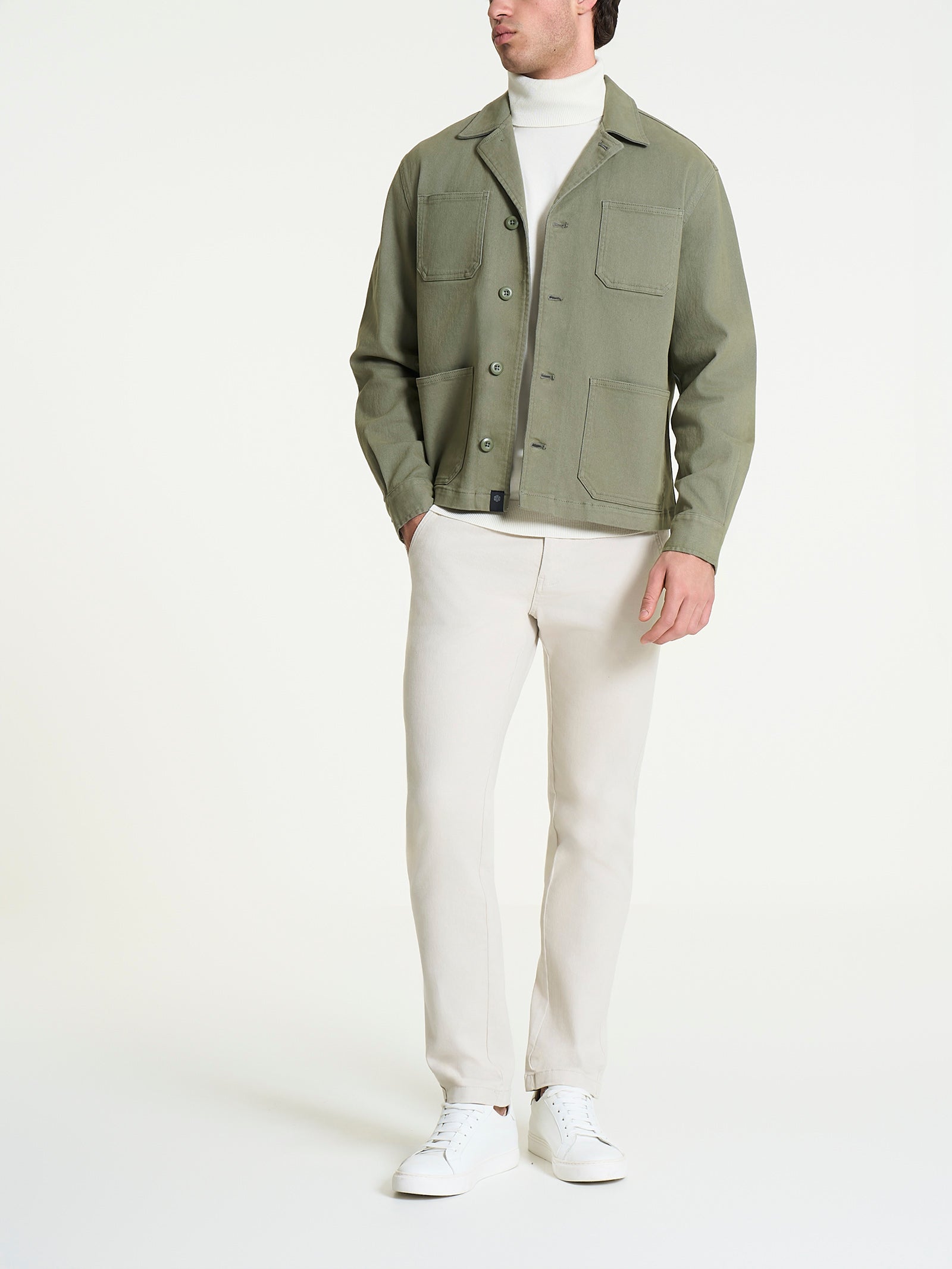 Ragno Compact Giacca Utility Deep Lichen Green in cotone