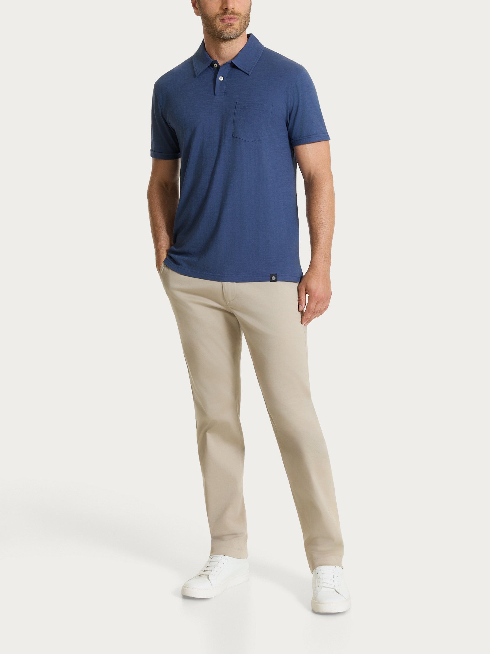 Ragno polo manica corta cotone Oceana blu