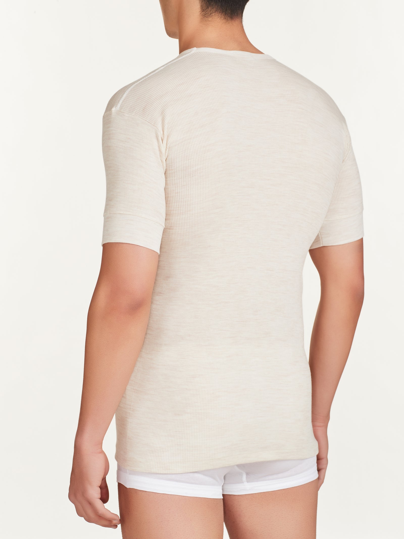 Ragno Merino Strong maglietta lana grigia girocollo uomo