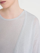 Ragno Crêpe Lurex Cardigan aperto White elegante