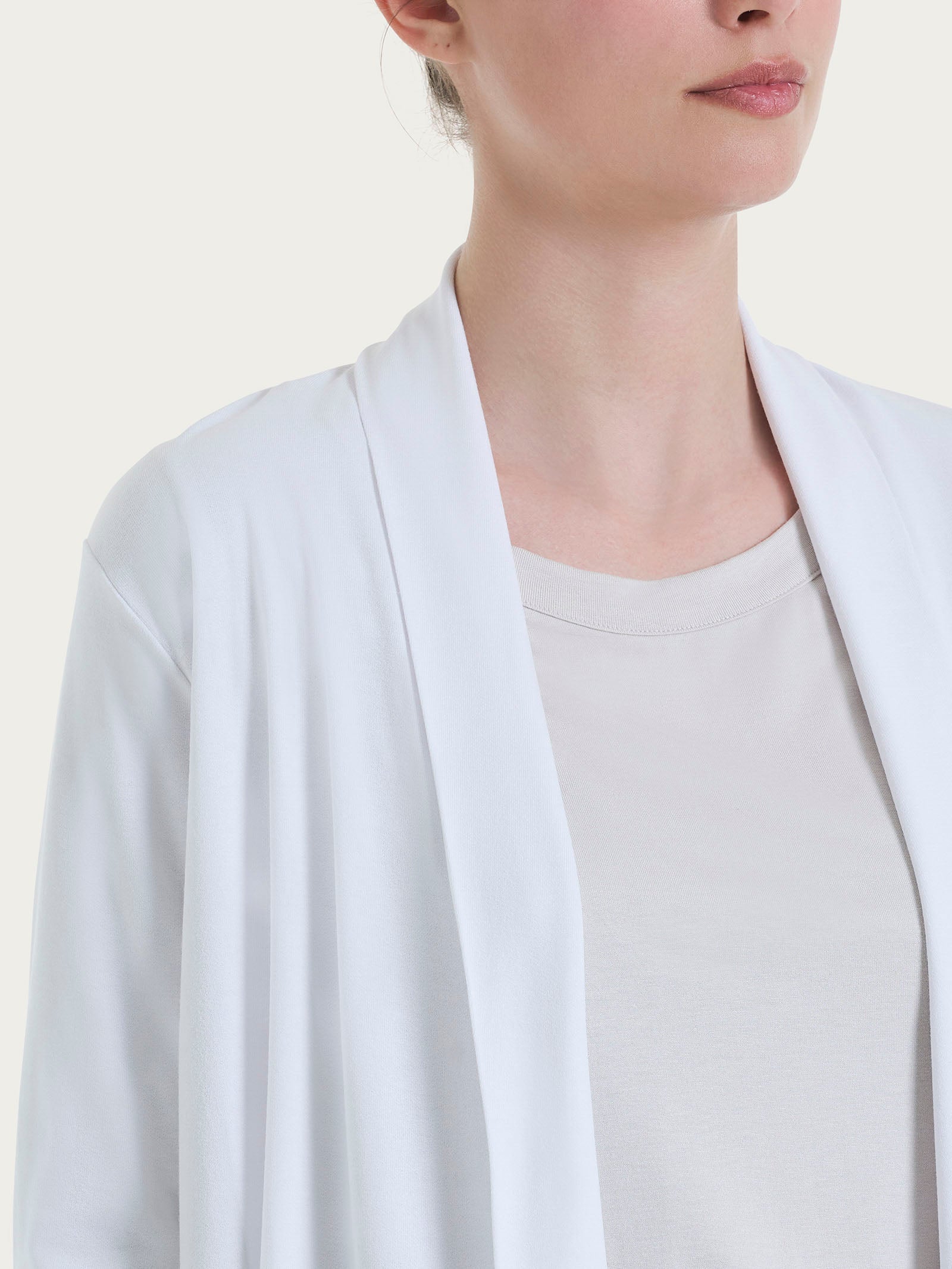 Ragno Relaxed Wardrobe cardigan corto aperto bianco