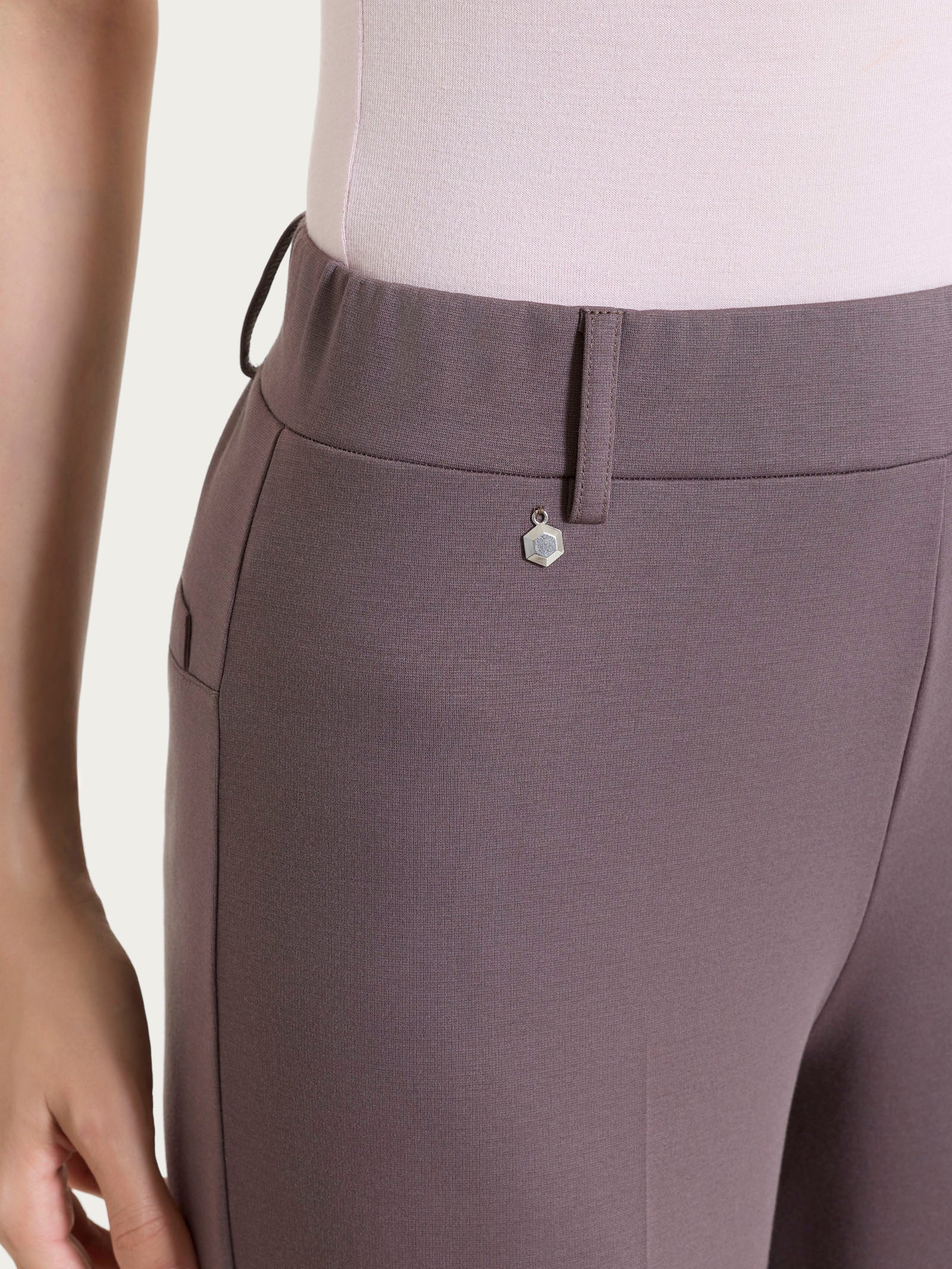 Ragno Compact Light Pantalone flare plum truffle