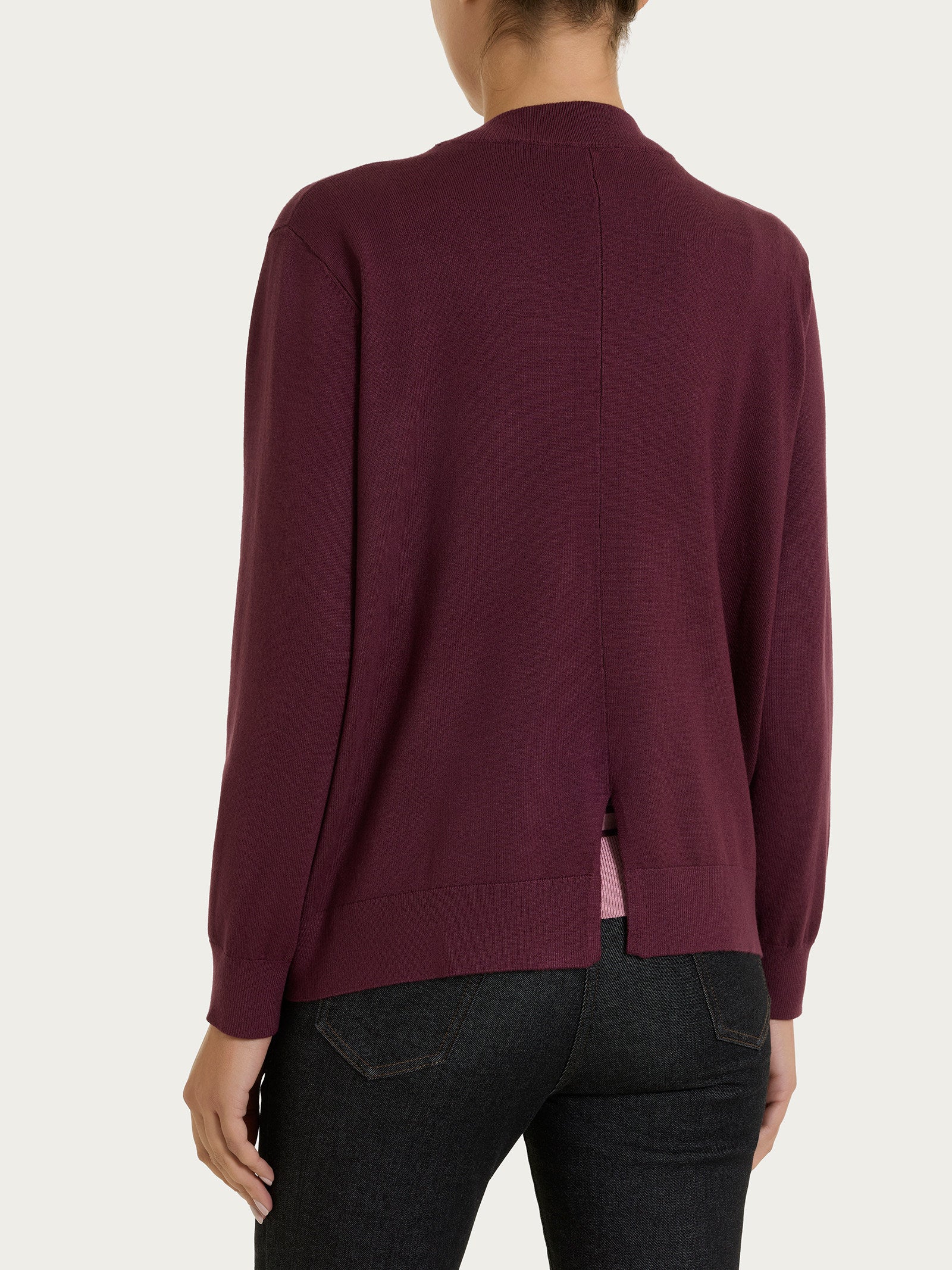 Ragno Four Seasons cardigan corto viola vestibilità regular
