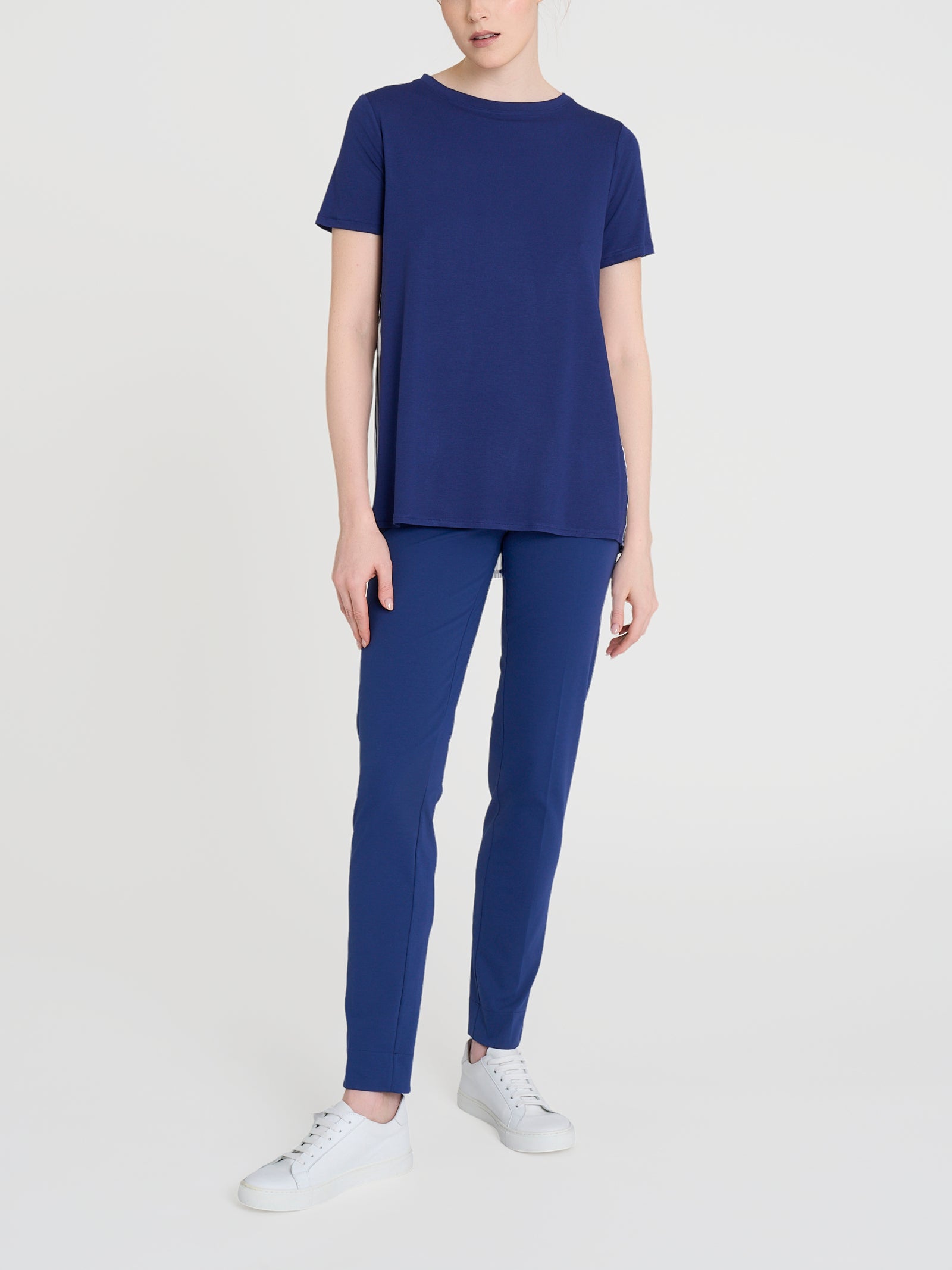 Ragno Viscosa Summer Maglietta Retro Stripes Blu Blueberry