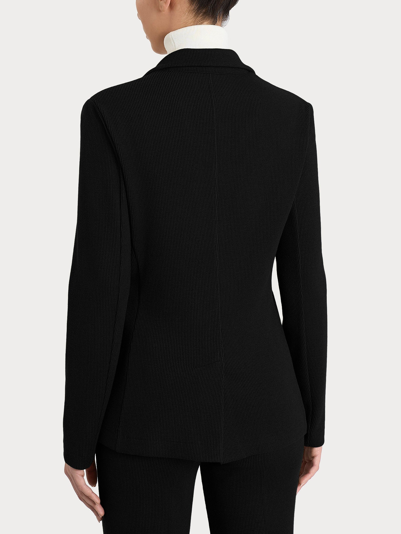 Ragno Velvet Blazer Donna Nero Due Bottoni Regular