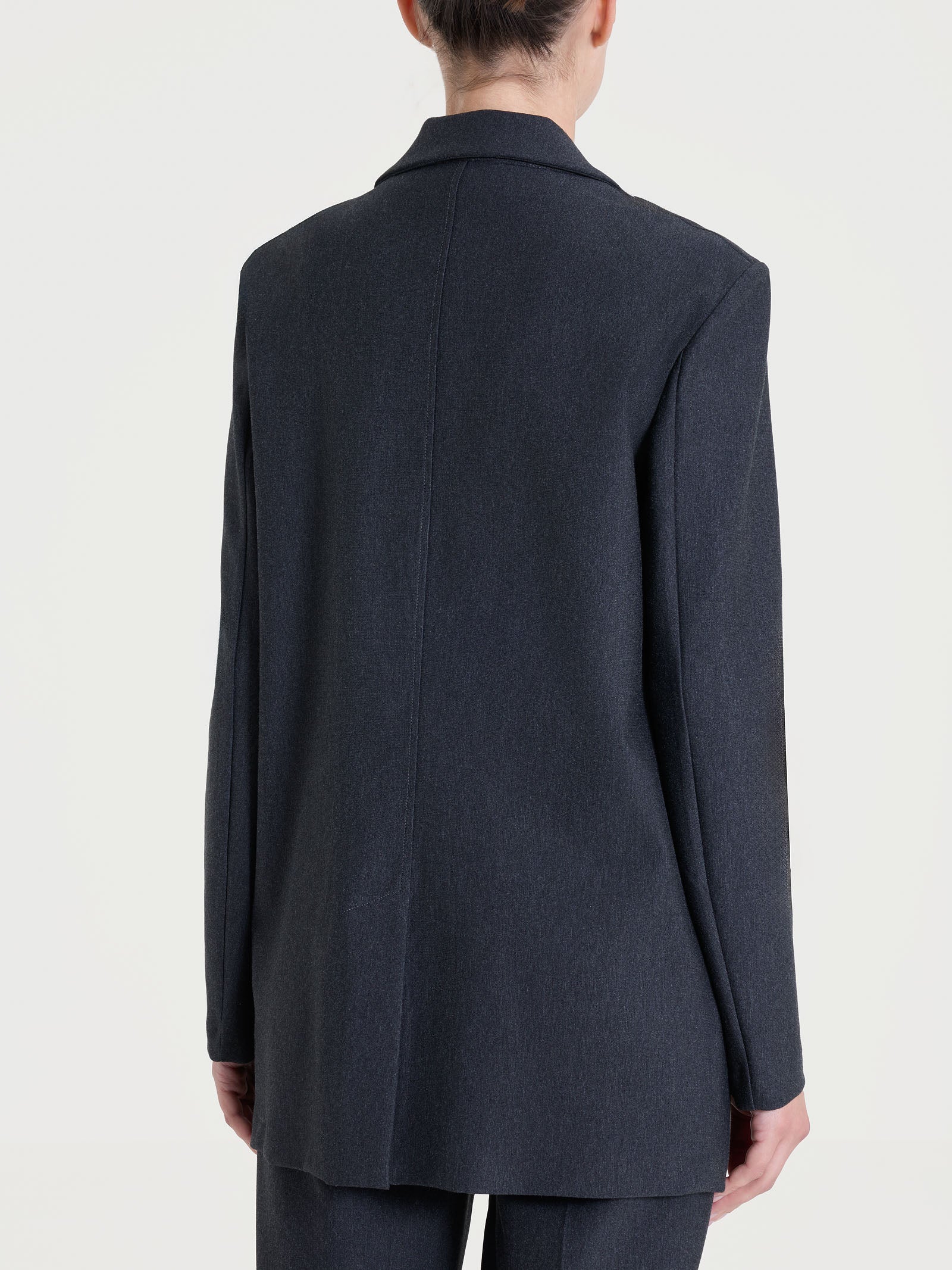Ragno Compact Blazer Over Rever Lancia Oscuro Mel. Destrutturato