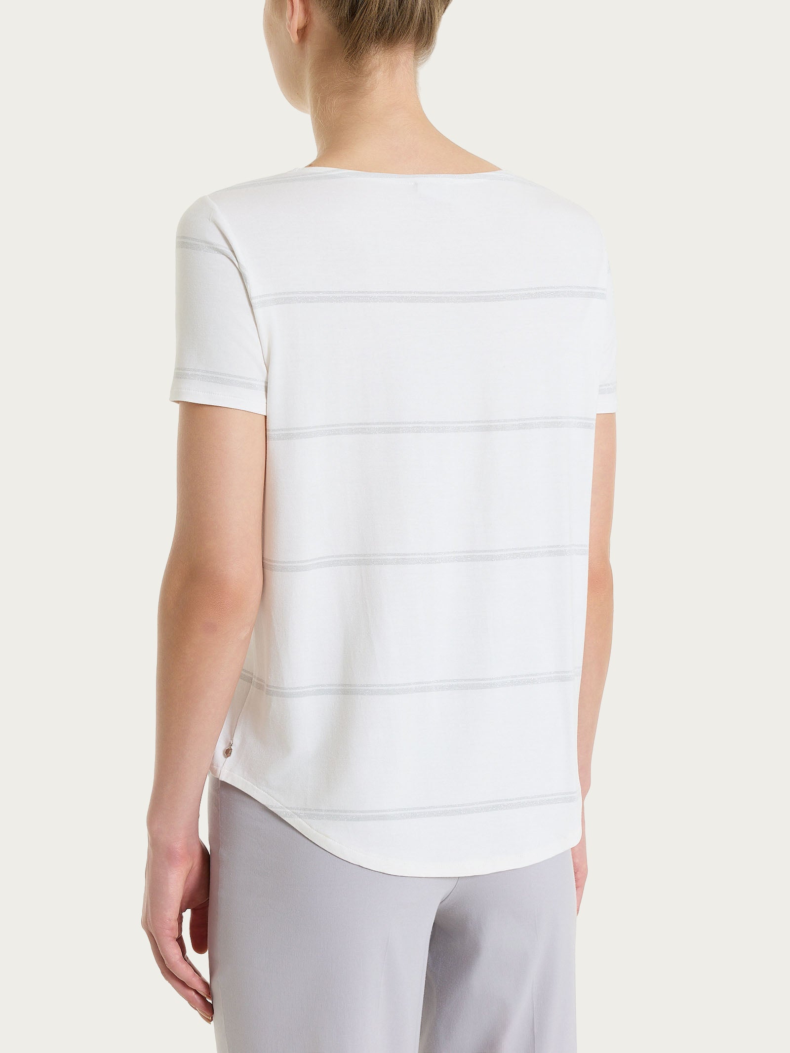 Ragno Viscosa Summer maglietta righe bianco