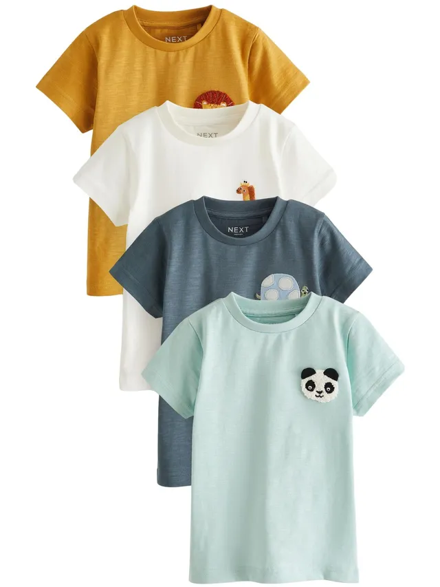 Geo Next t-shirt ragazzo cotone 4 pezzi manica corta