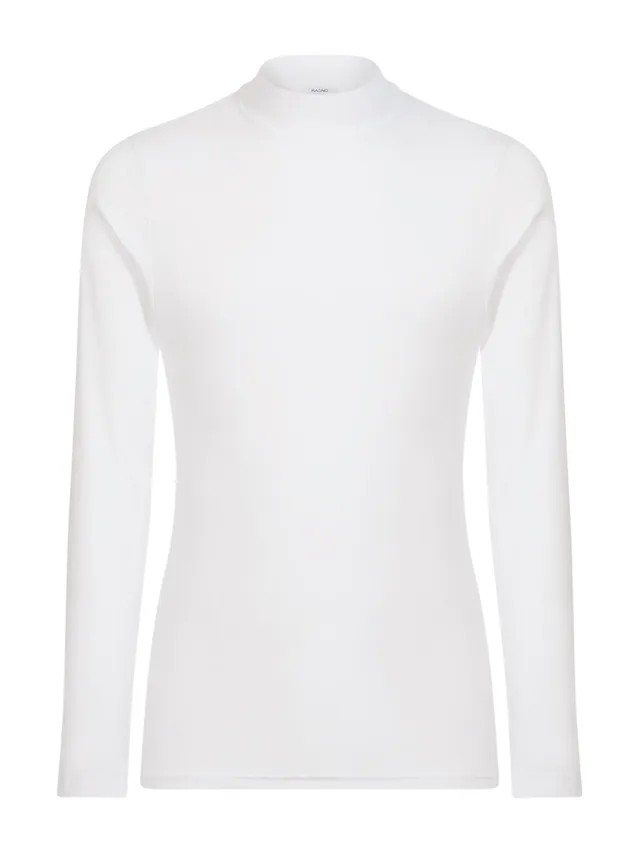 Ragno Lupetto Caldo Cotone Maglia Bianco Collo Alto