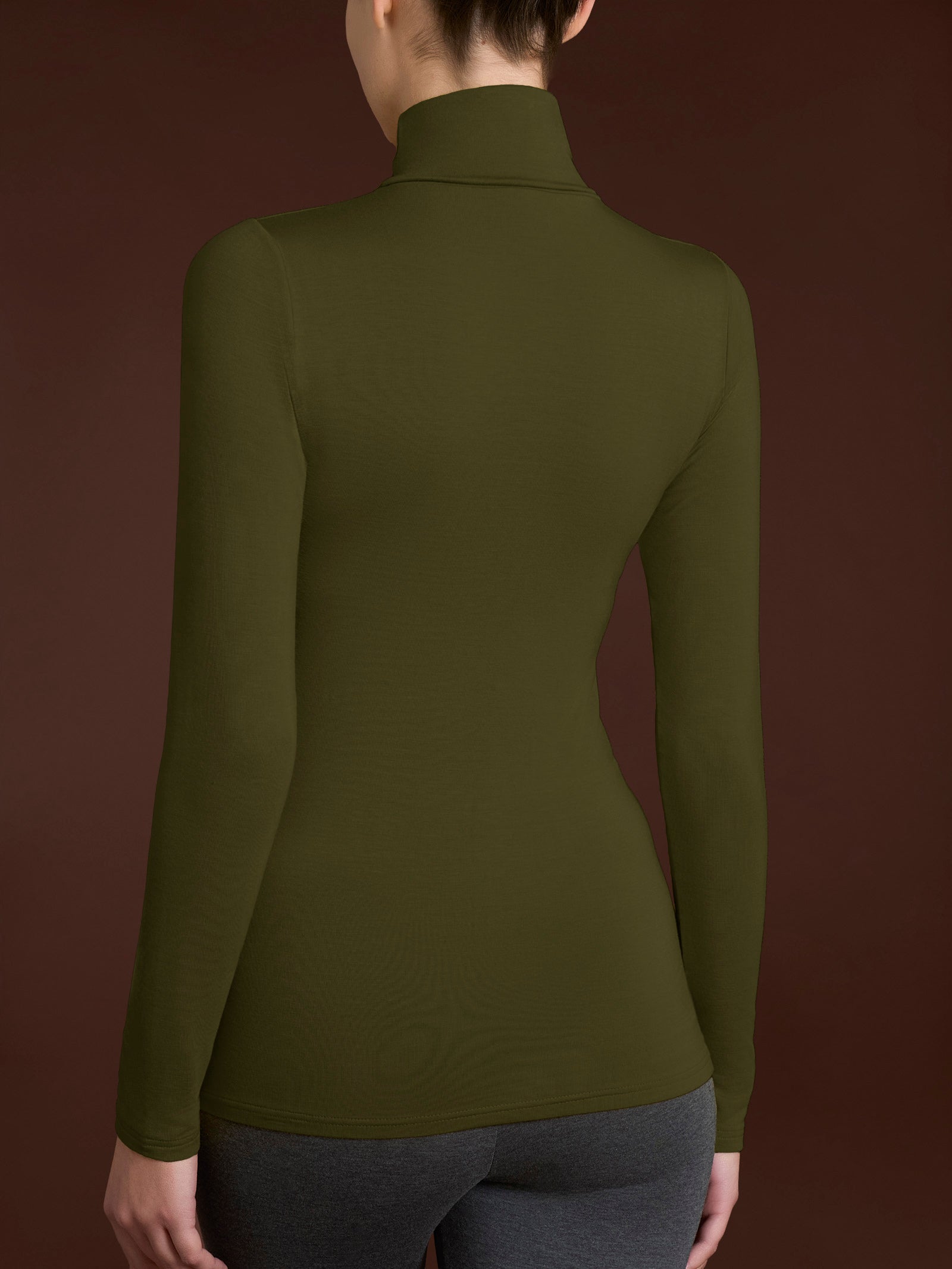Ragno Viscosa Summer dolcevita donna verde viscosa elasticizzata