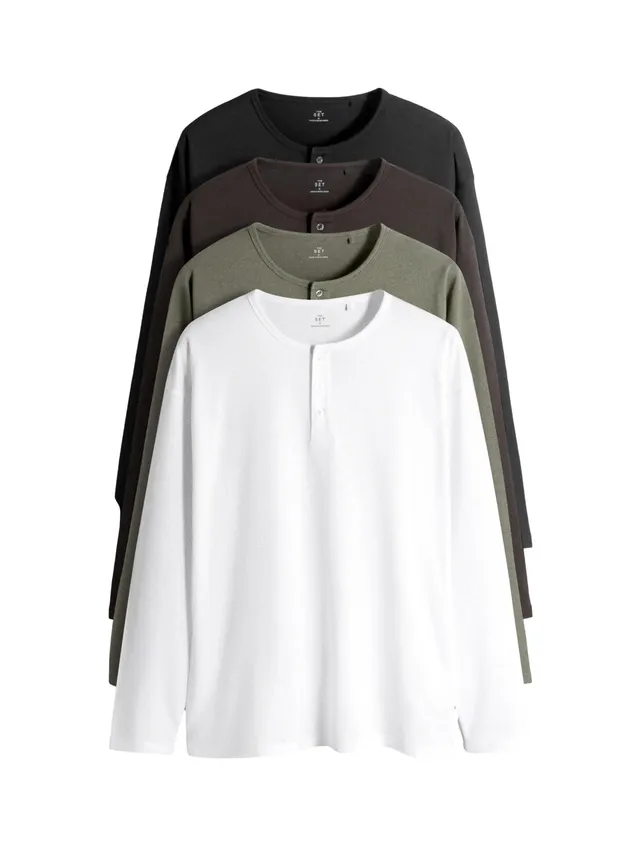 Geo Next The Set Serafino Maniche Lunghe Uomo 4 Pezzi Cotone