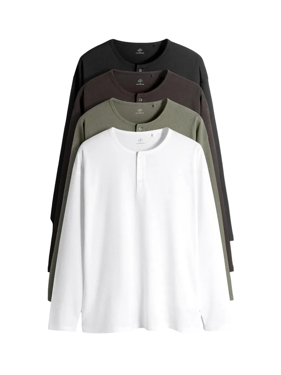 Geo Next The Set Serafino Maniche Lunghe Uomo 4 Pezzi Cotone