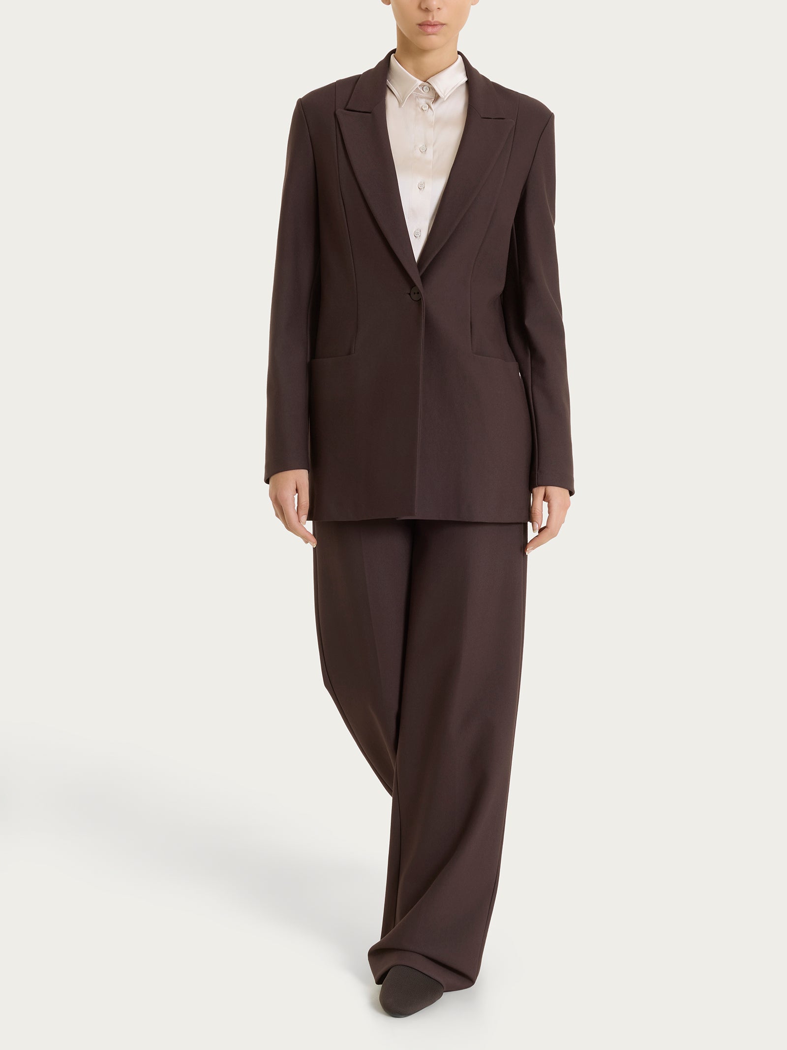 Ragno Compact Blazer Over Chocolate Torte elasticizzato
