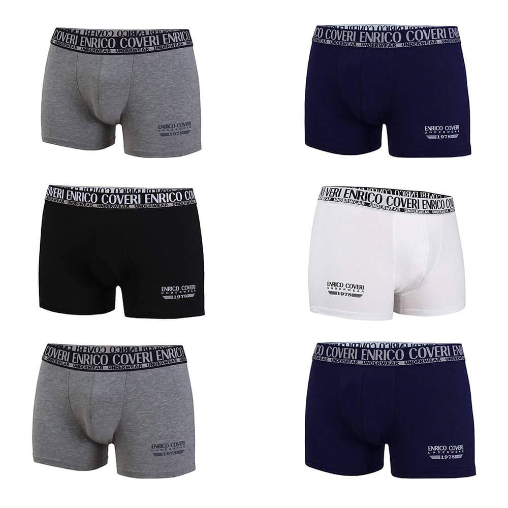 Enrico Coveri Boxer Uomo Cotone 6 Pezzi Taglia M Elasticizzati