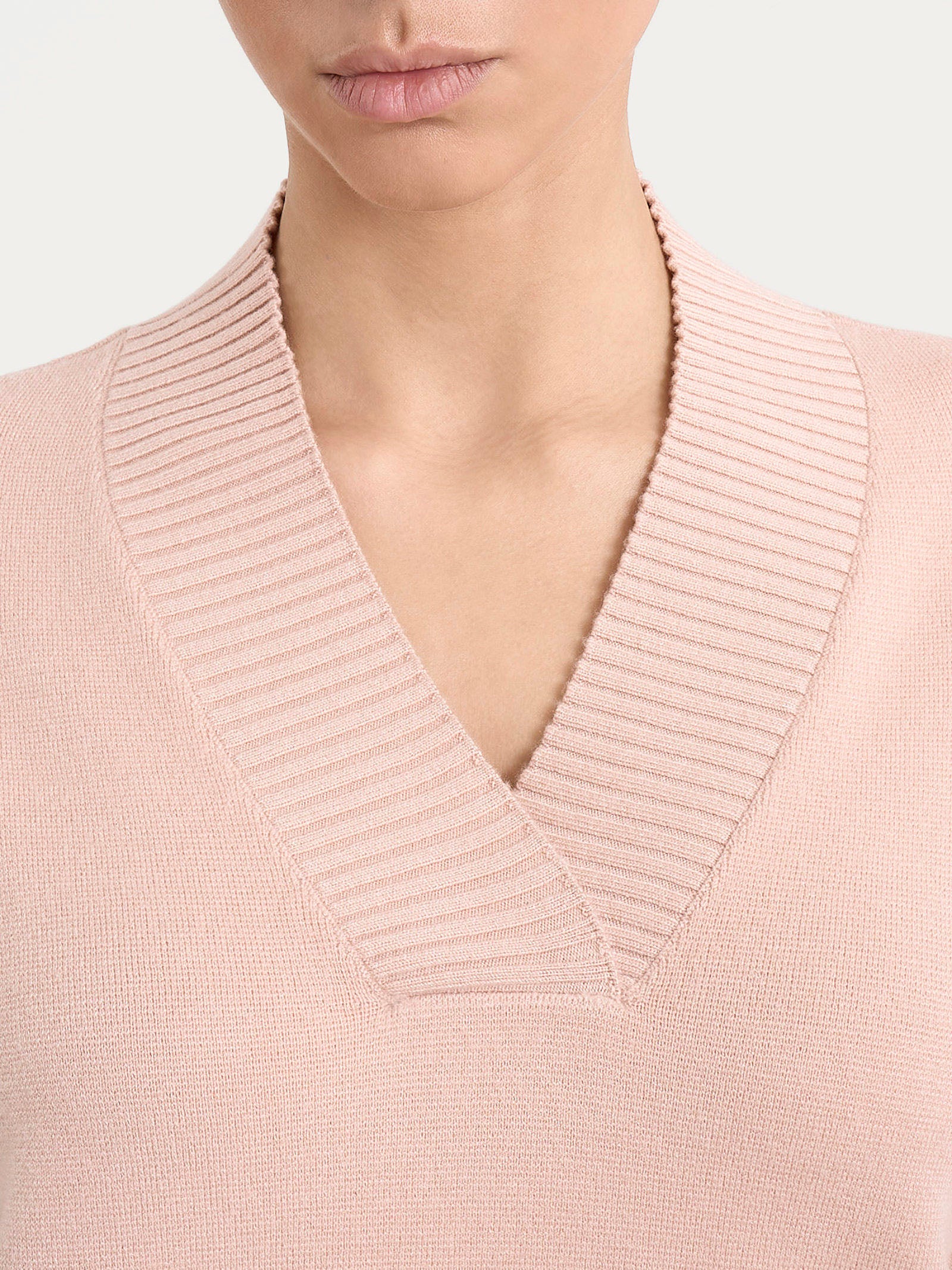 Ragno Super Soft Maglia Scollo a V Cameo Rose asimmetrica