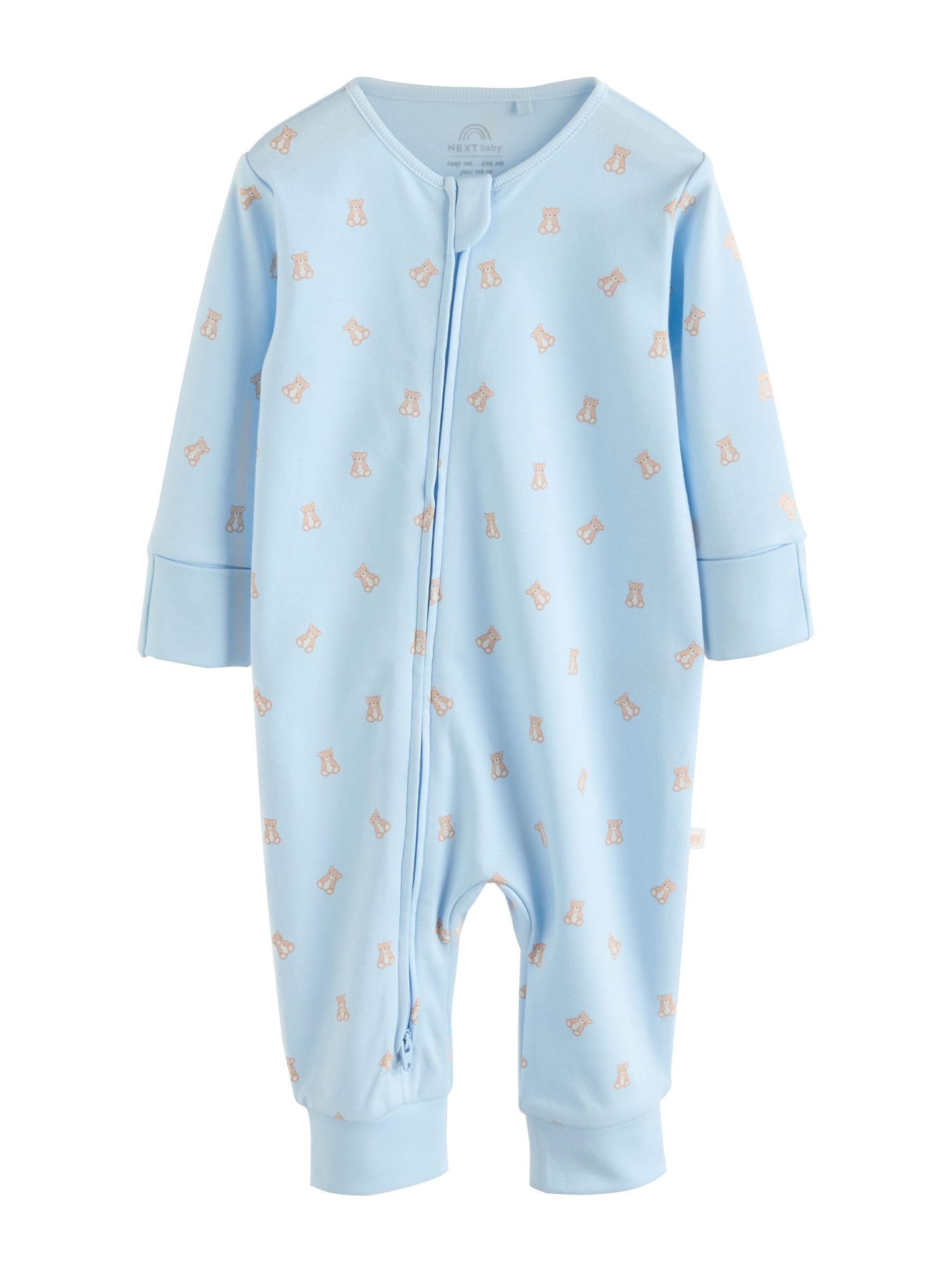 Next tutine neonato con zip 9-12 mesi confezione 3 pezzi cotone
