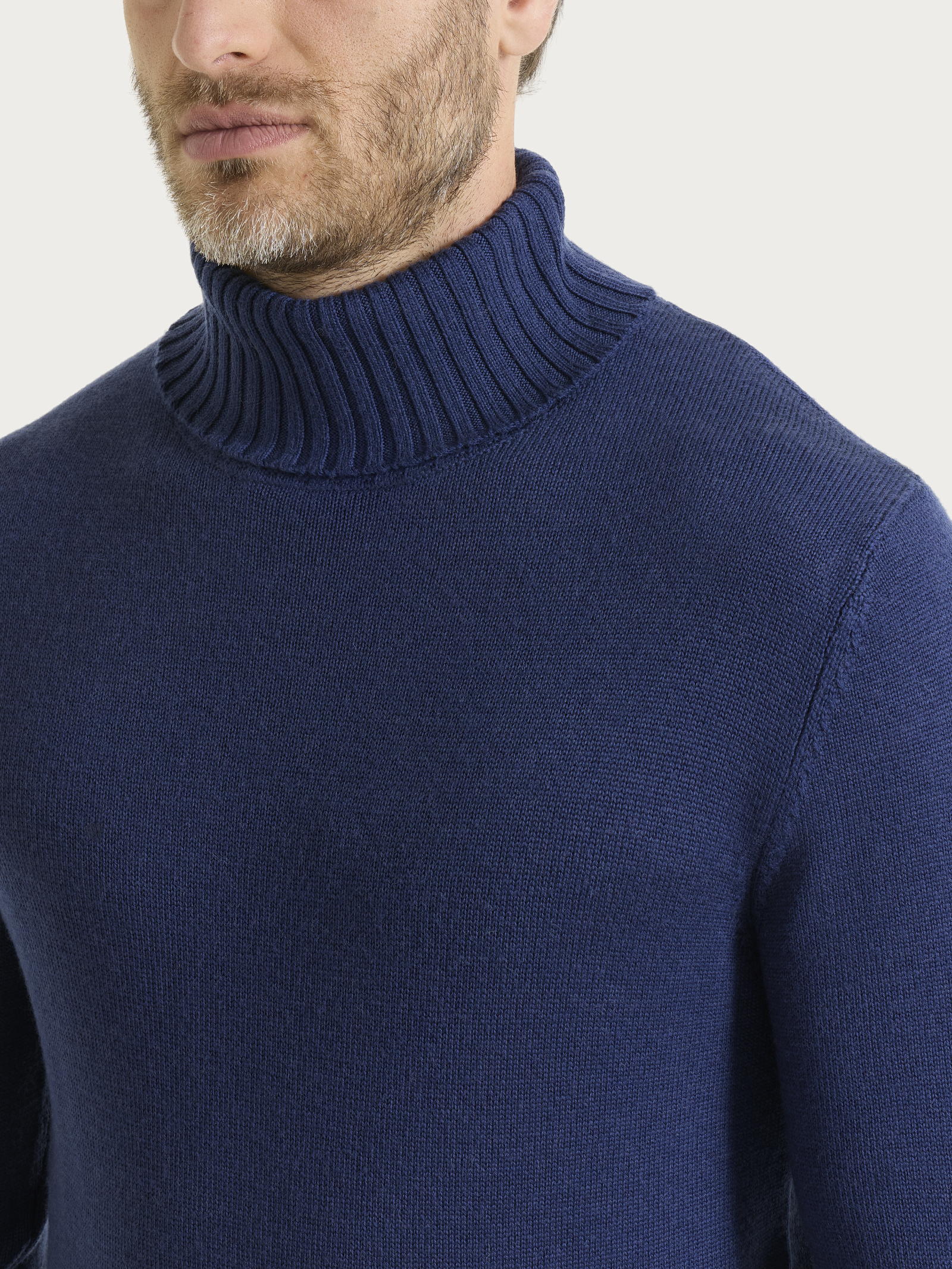 Ragno Merino Soft Dolcevita Uomo Indigo Pura Lana
