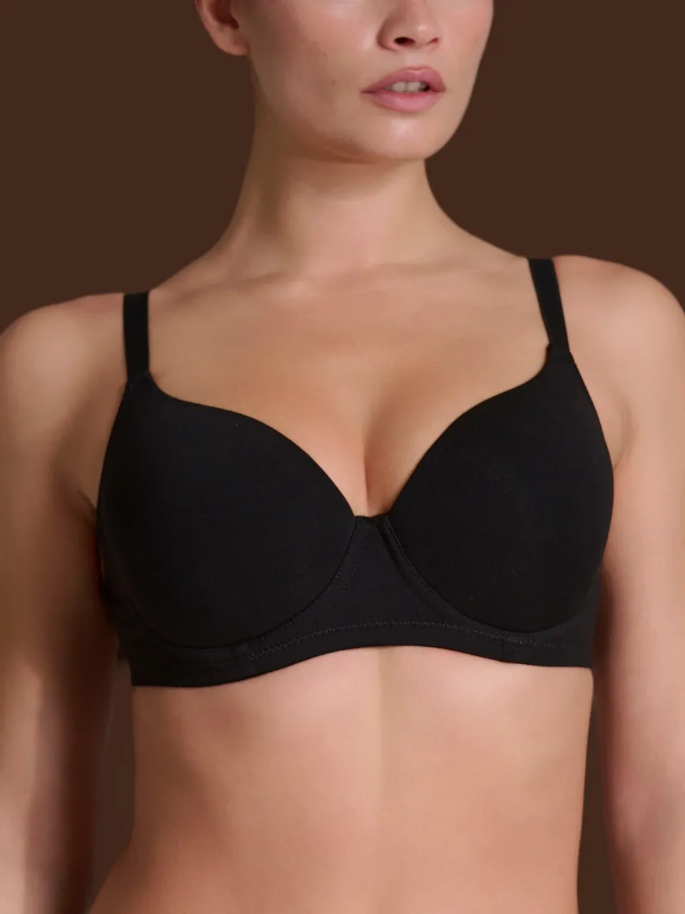 Ragno beYOUtiful YouUp reggiseno cotone nero