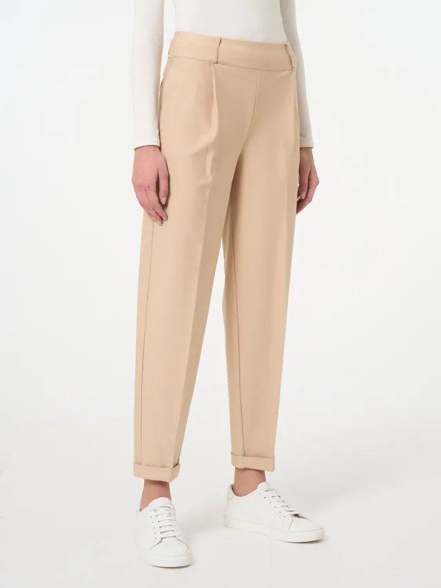 Ragno Compact pantaloni carrot donna Irish Cream con tasche