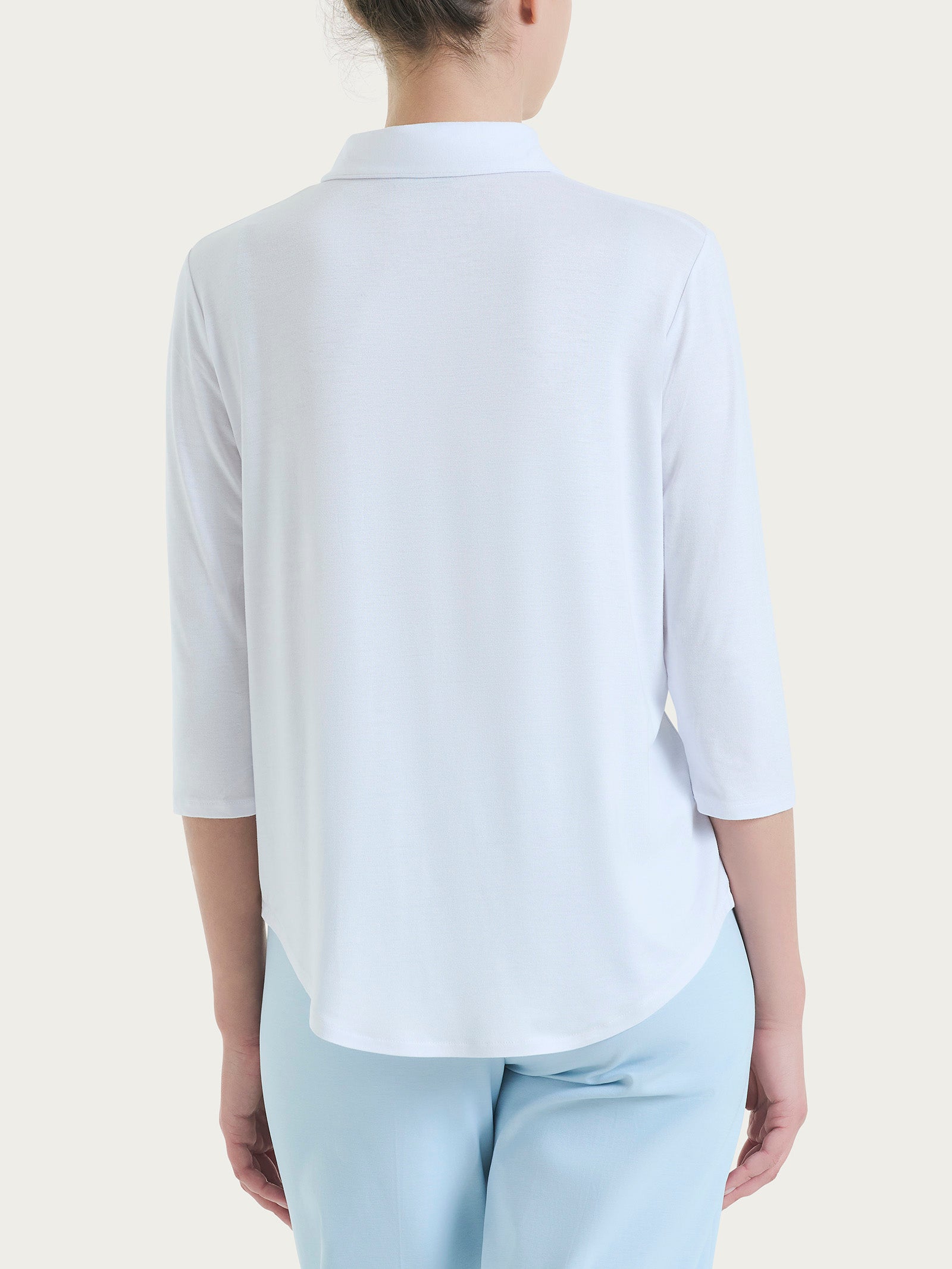 Ragno Viscosa Summer Camicia Manica 3/4 Bianco fresca