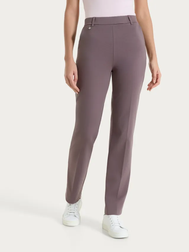 Ragno Compact Light Pantalone Dritto Tasche Plum Truffle