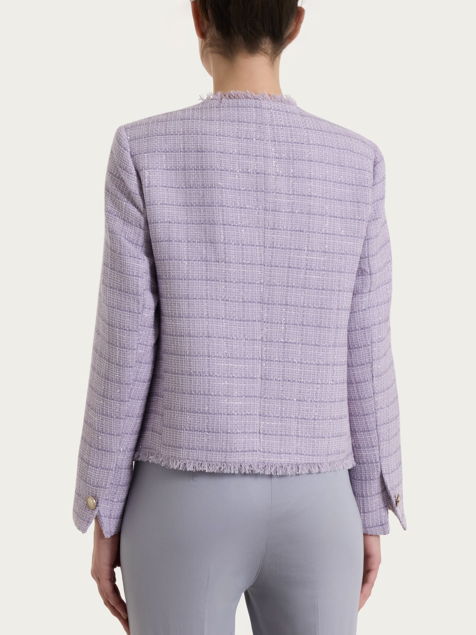 Ragno Compact Giacca Corta Boucle Fant.Iris viola tartan