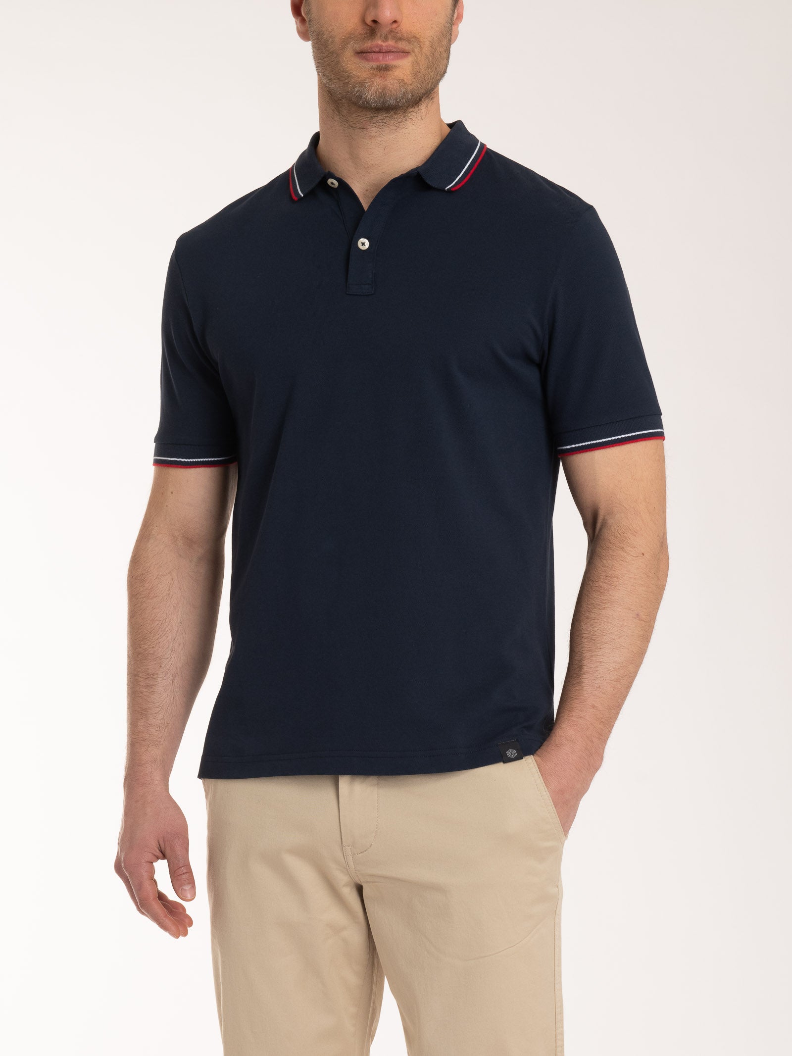 Ragno Eco Cotton Polo Piquet Uomo Fantasia Blu