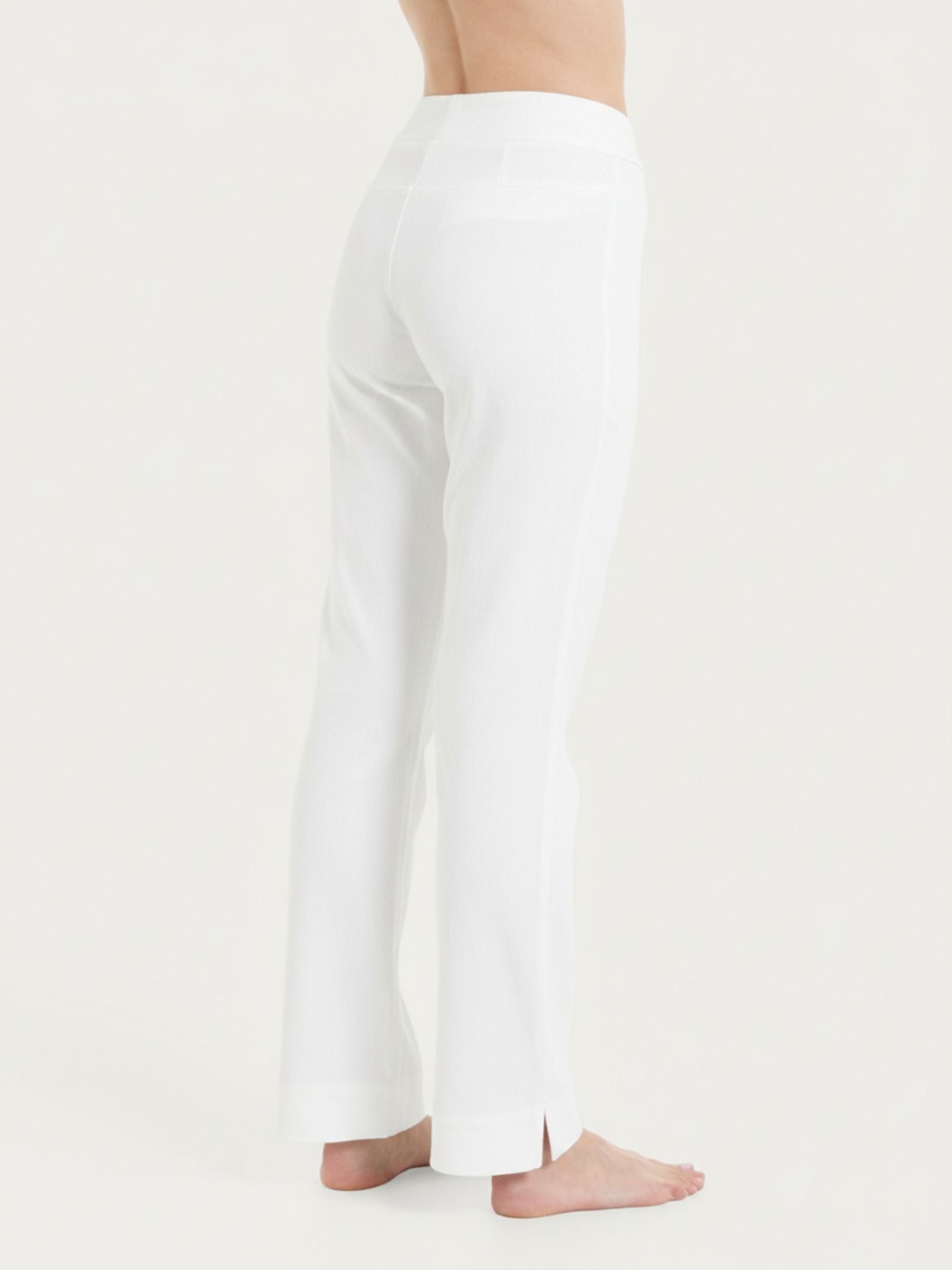 Ragno beYOUtiful leggings gamba dritta bianco maglia denim
