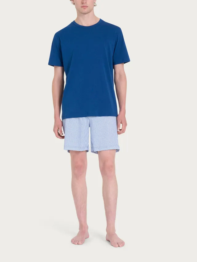 Ragno Jersey Cotone pigiama corto Navy Peony