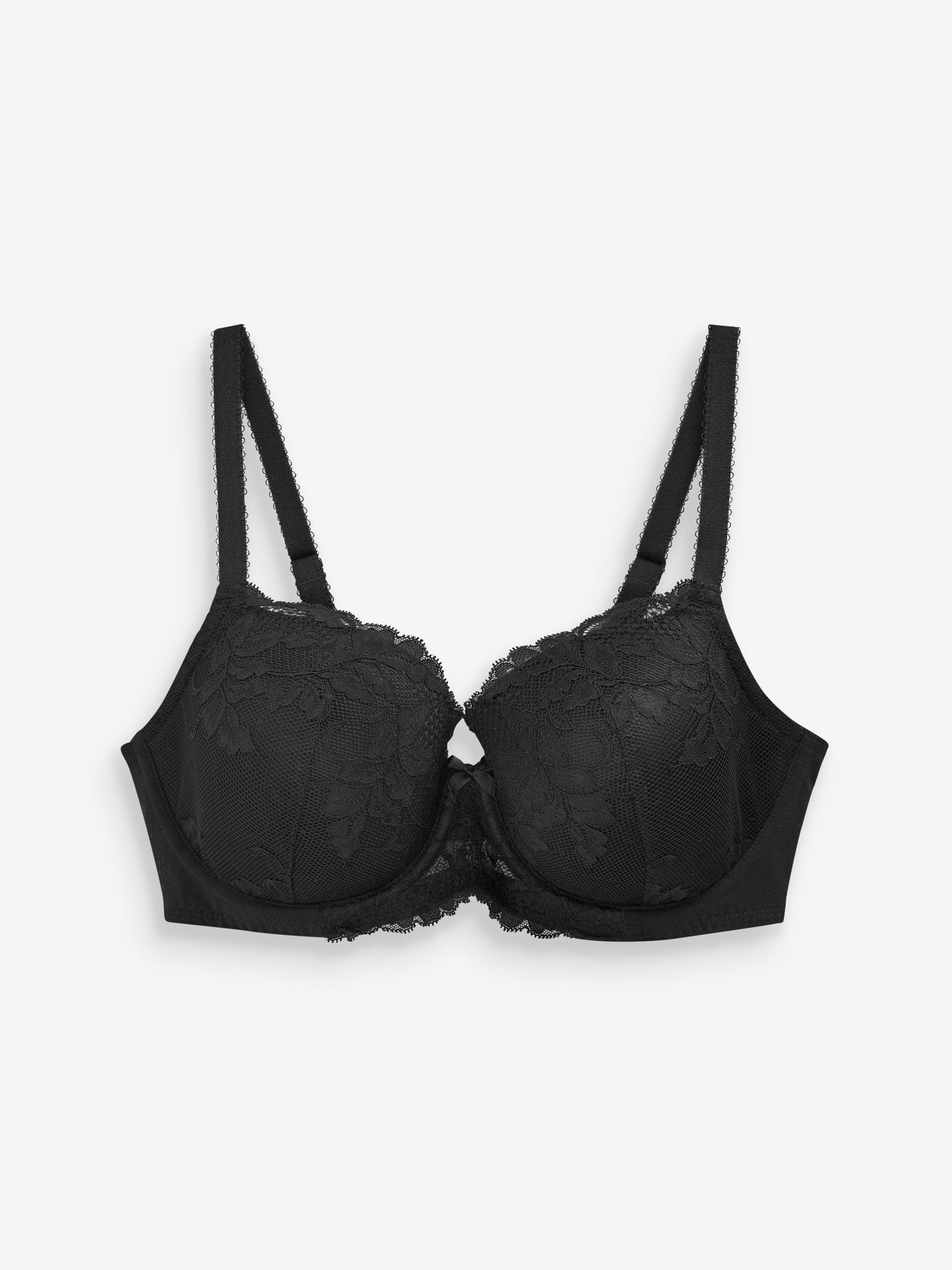 Next Reggiseno Pizzo Imbottito Donna 2 Pezzi Nero