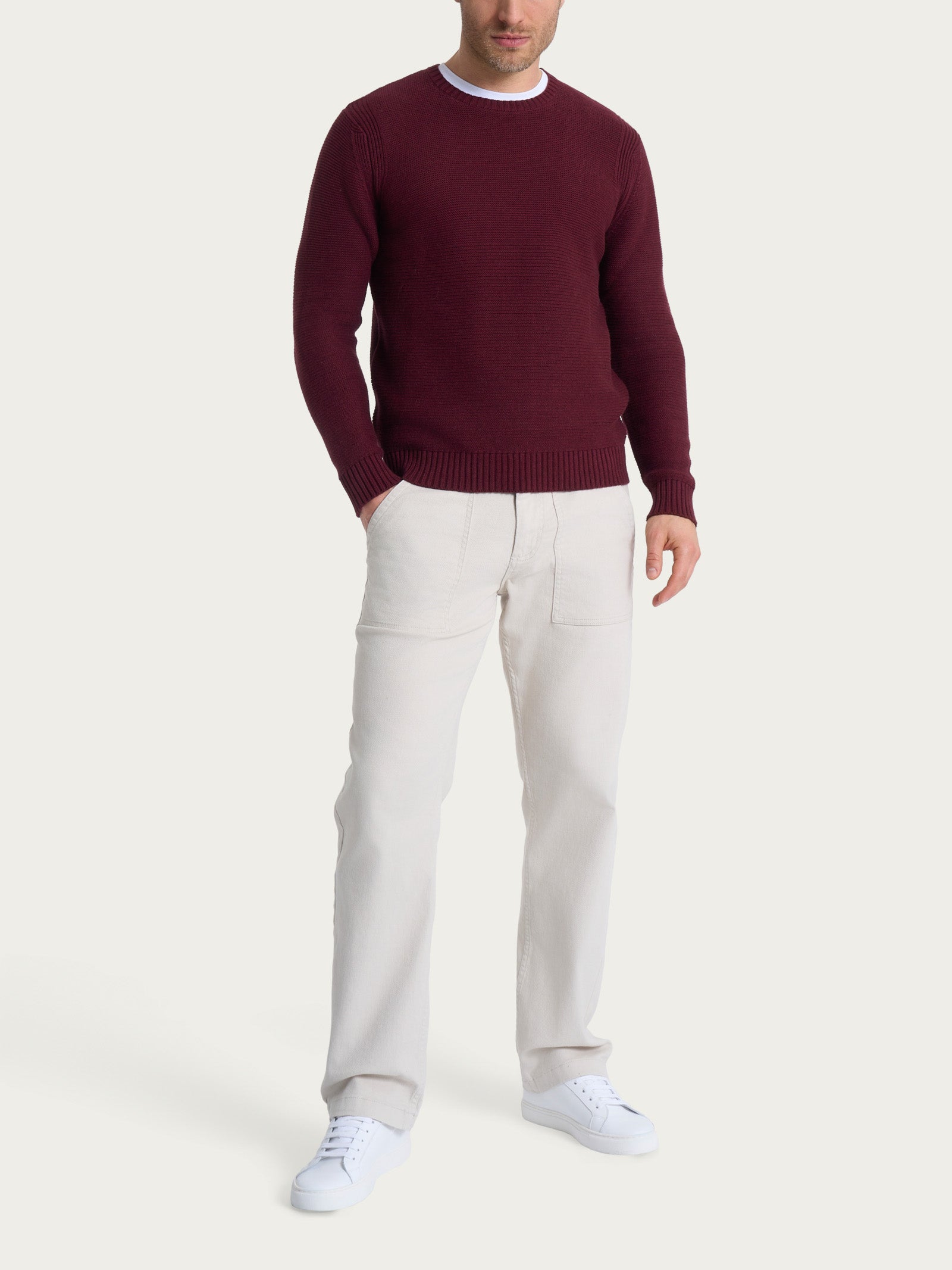 Ragno Winter Cotton pull girocollo uomo Fig Mel. cotone