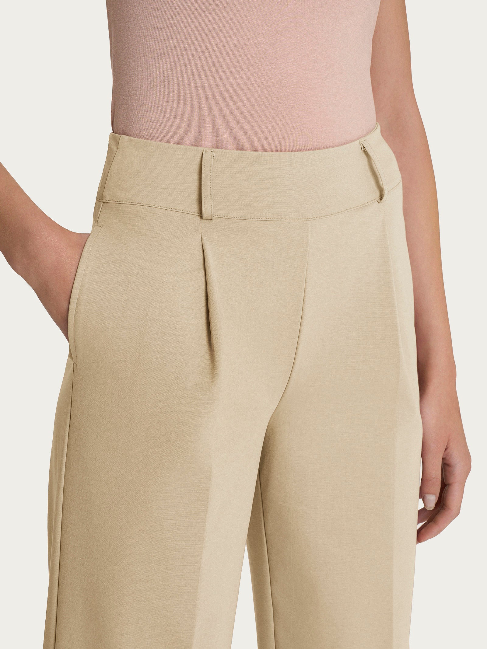 Ragno Compact Light Pantalone Ampio con Tasche e Pinces Irish Cream