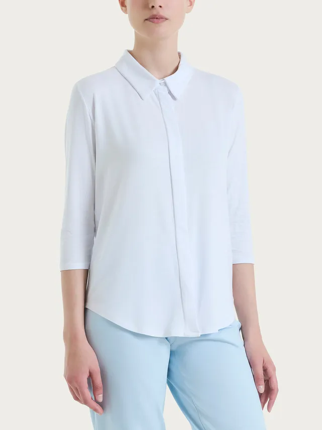 Ragno Viscosa Summer camicia donna manica 3/4 Bianca fresca