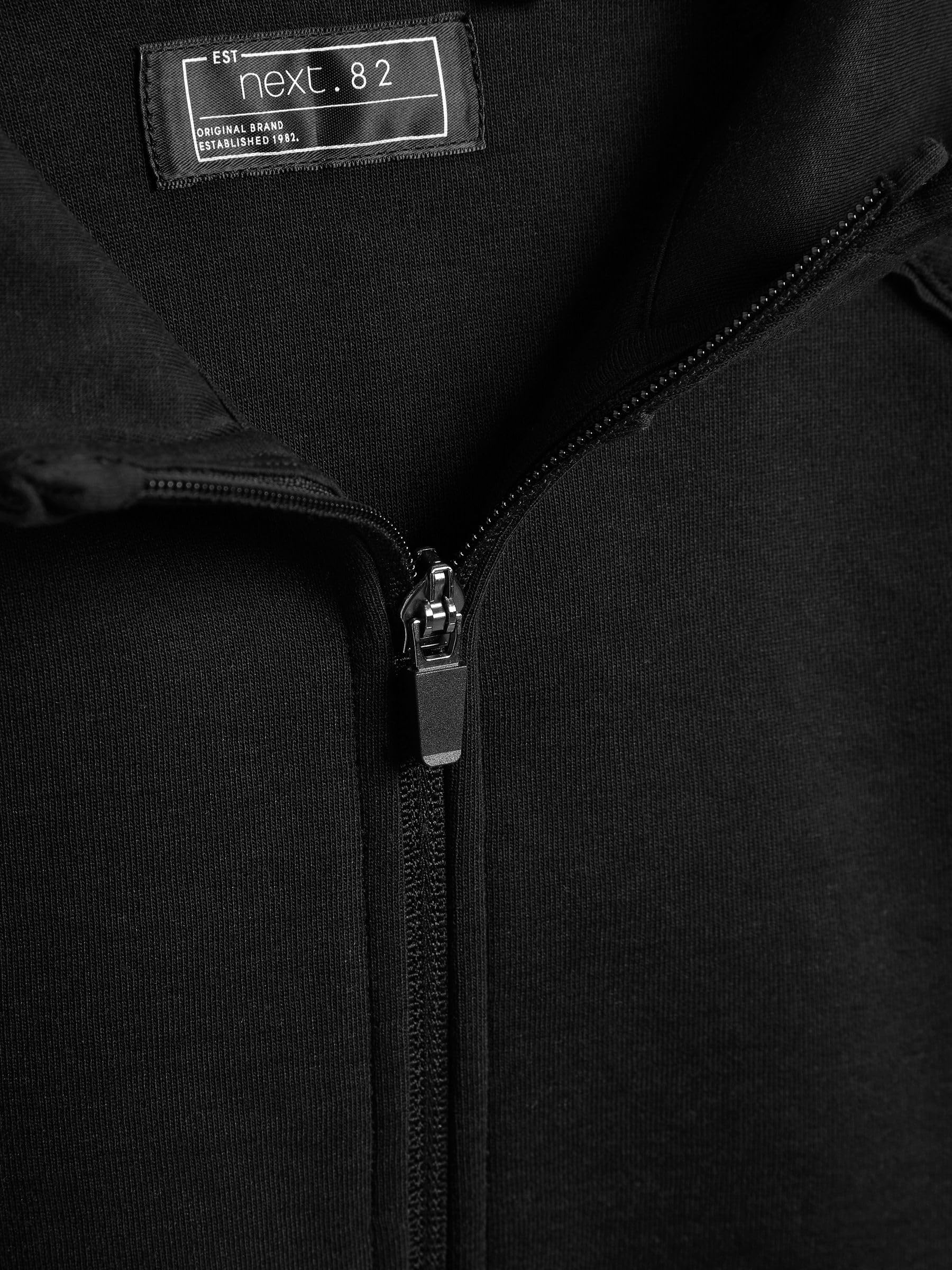 Next Felpa Bambino Zip Cappuccio Tecnica Misto Cotone