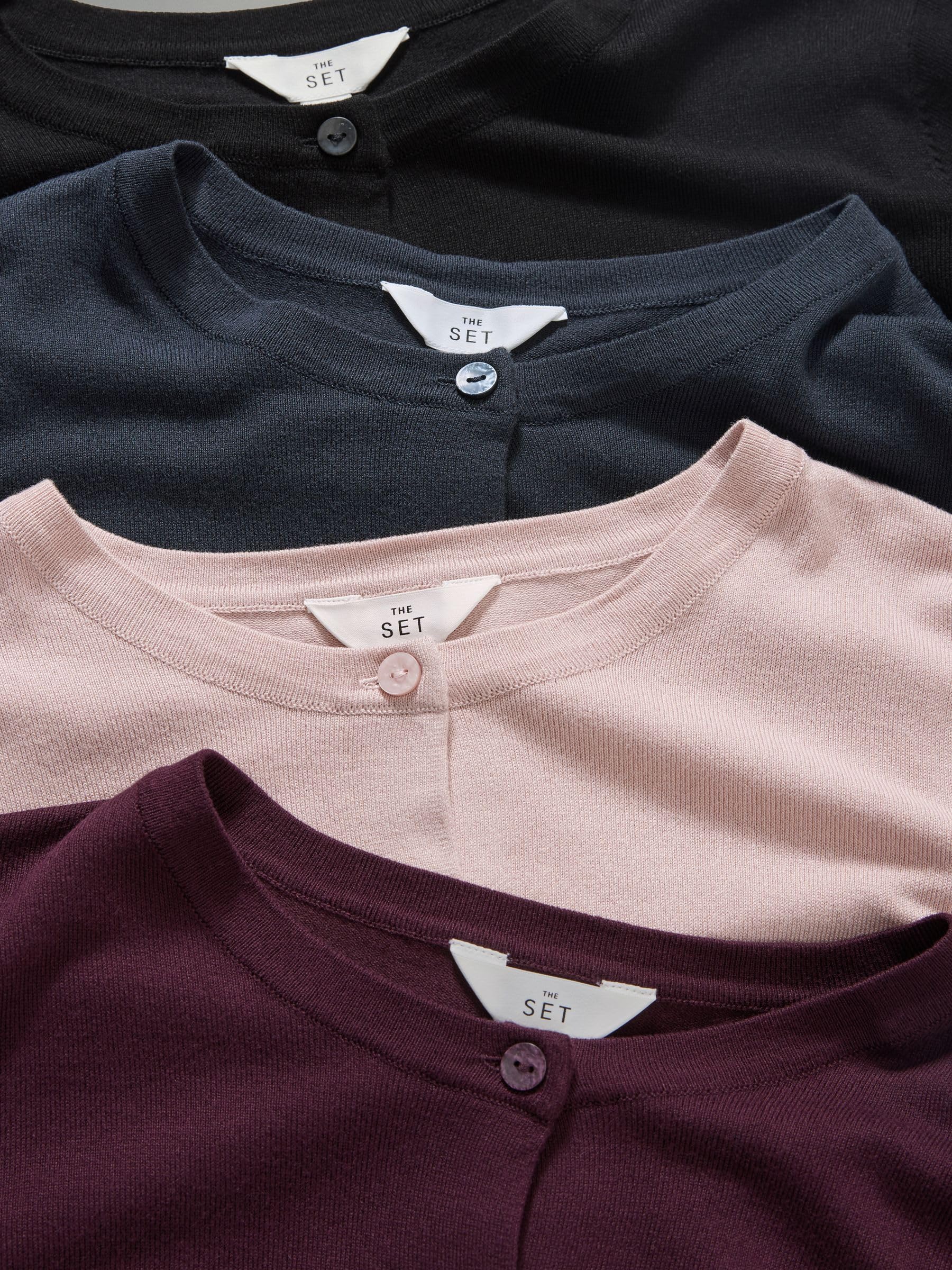 The Set cardigan sottili con bottoni 4 pezzi maglia leggera