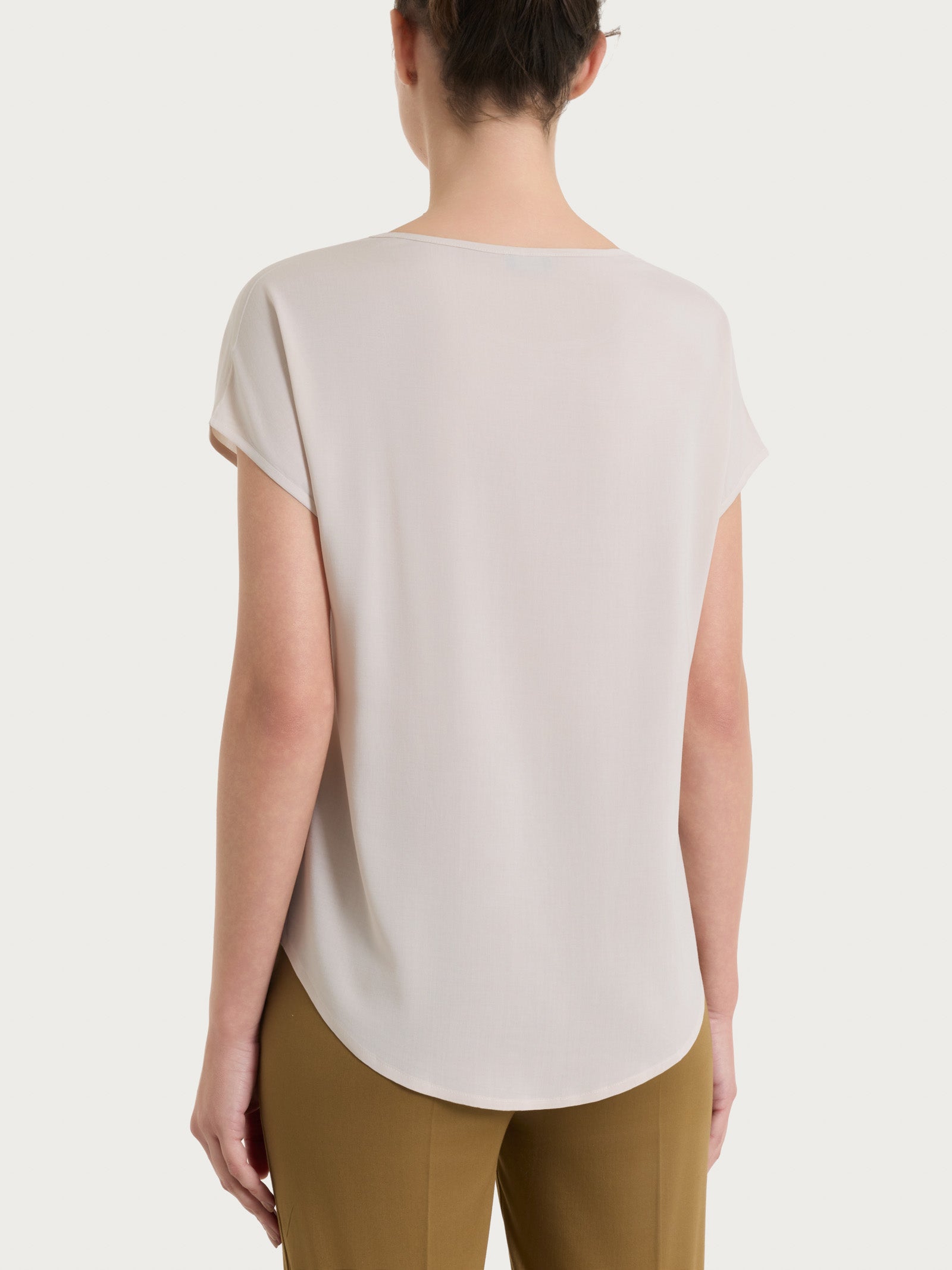 Ragno Gem blusa kimono voile beige Champignon