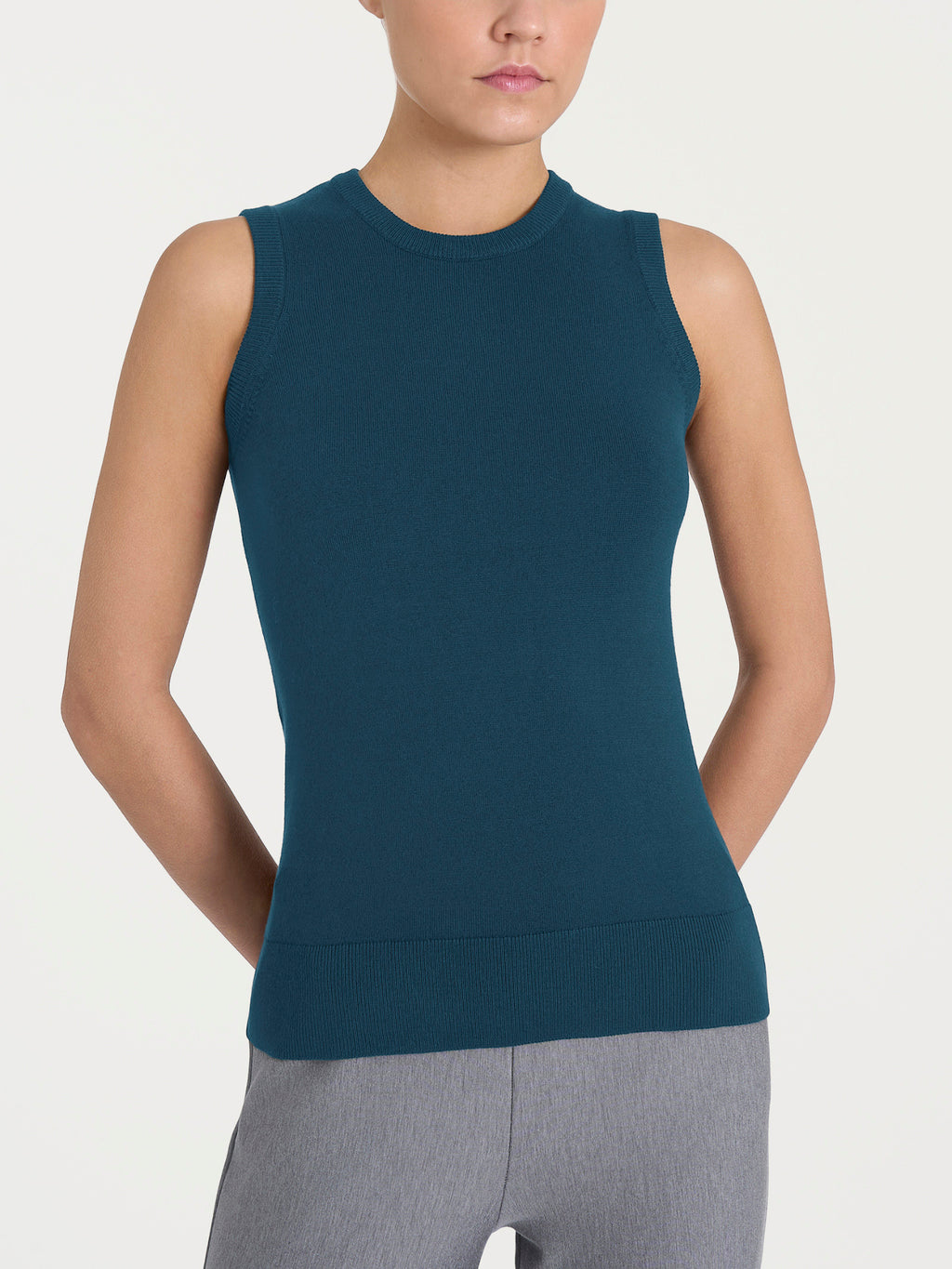 Ragno Four Seasons smanicato donna blu reflecting pond attillato