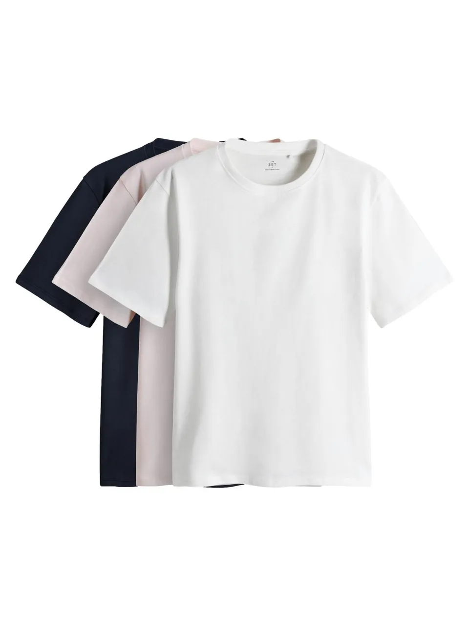 The Set T-Shirt Donna Maniche Corte 3 Pezzi Vestibilità Comoda