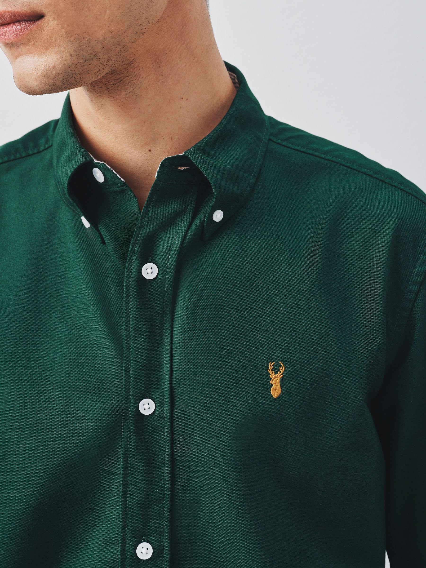 Next Oxford camicia uomo maniche lunghe vestibilita attillata