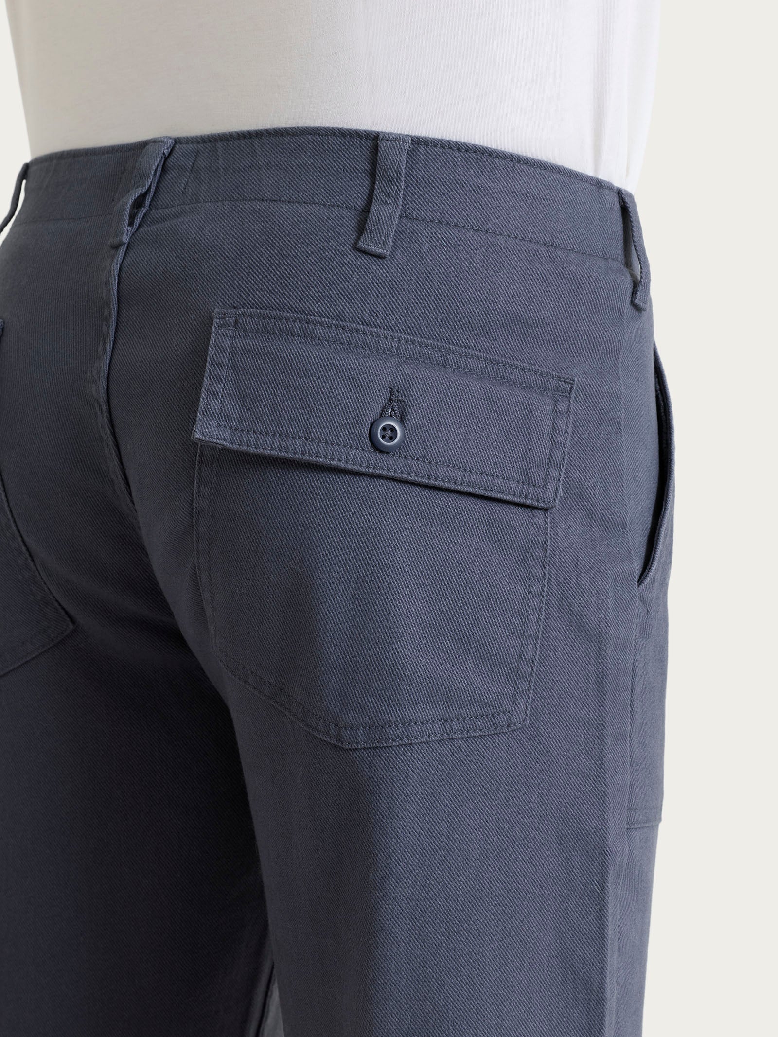 Ragno Raw Twill Pantalone Explorer India Ink in Cotone